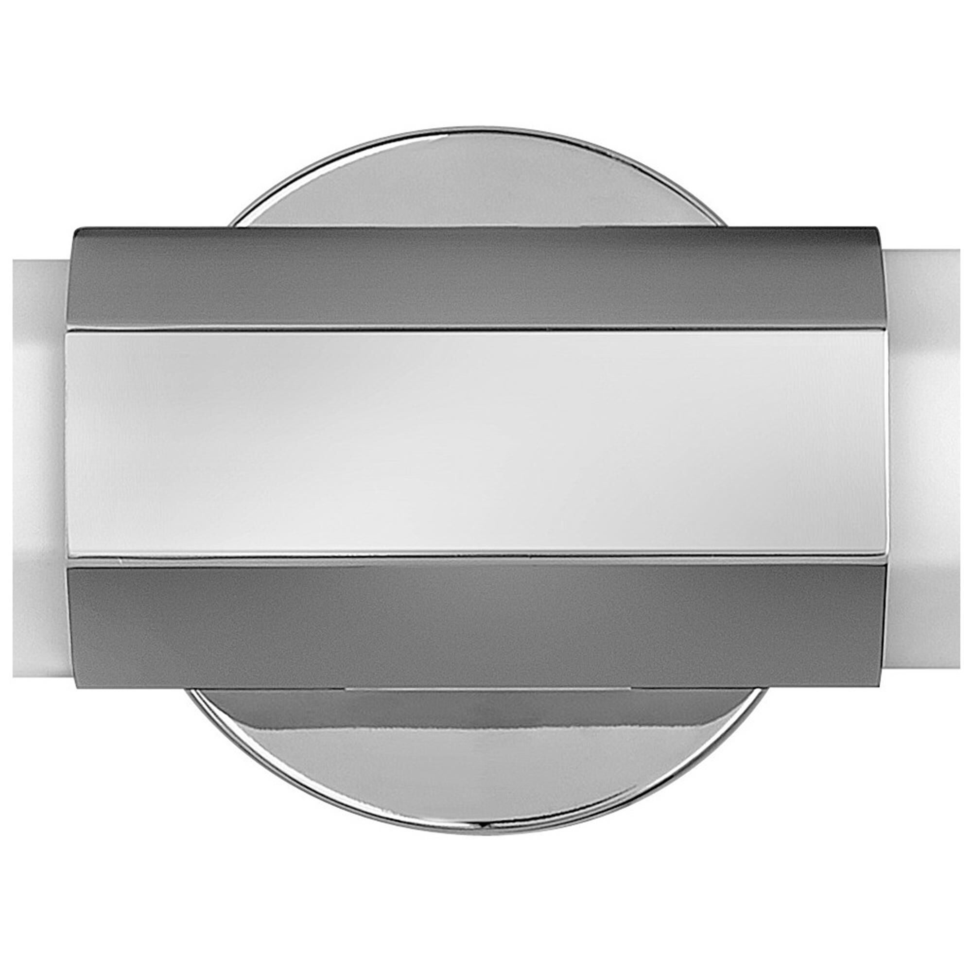 Shown in Polished Nickel finish and Etched glass
