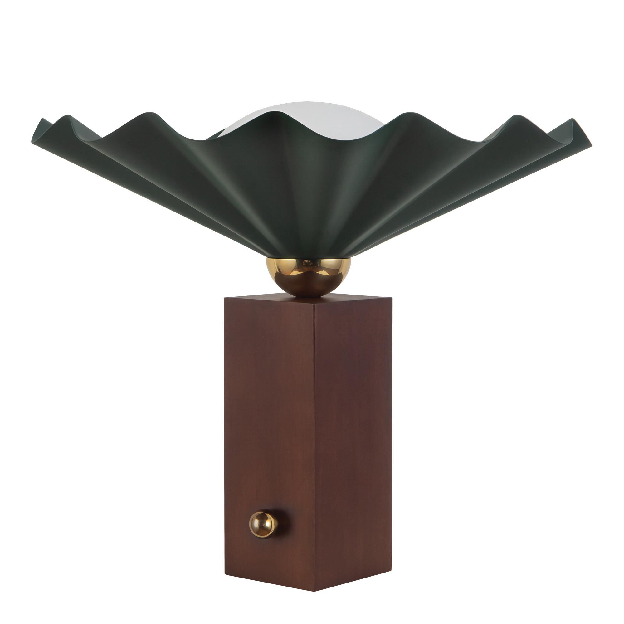 Shown in Pine Green finish and Matte Opal glass