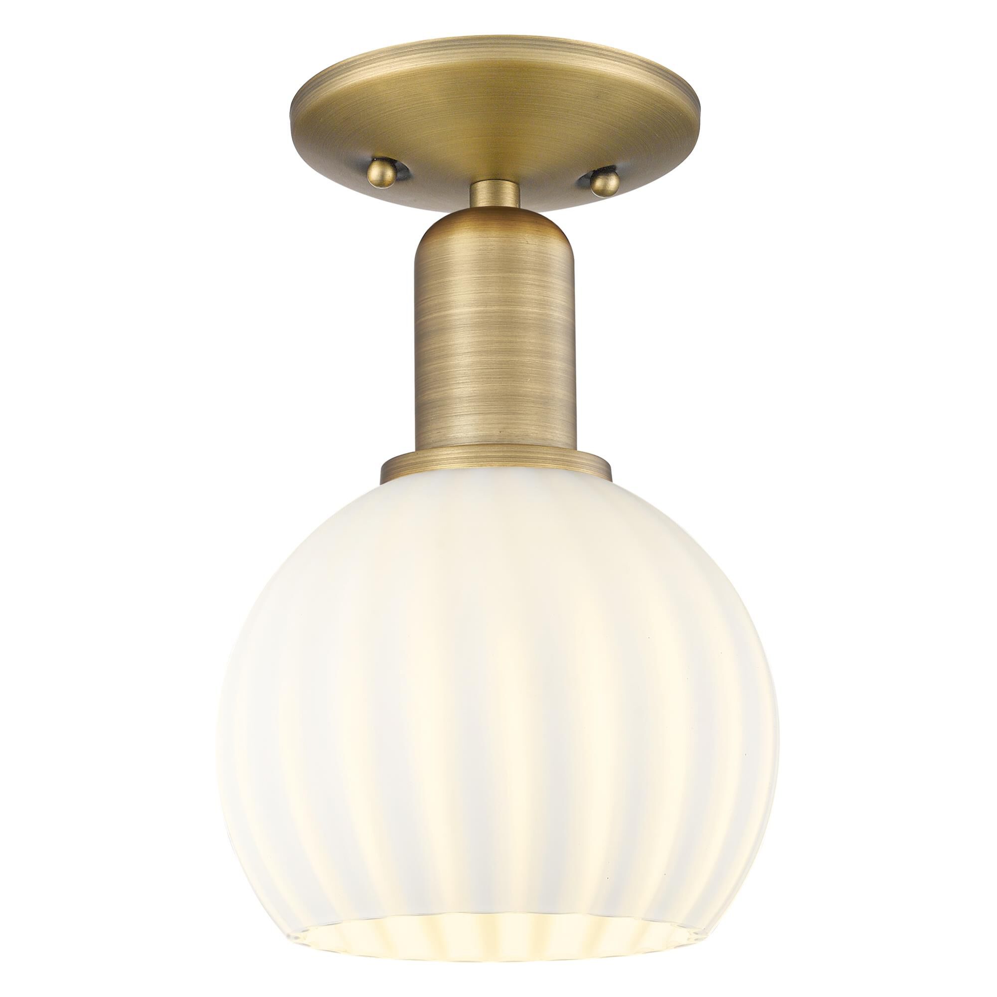 Bruno Marashlian White Venetian 6 Inch Semi Flush Mount by Innovations Lighting