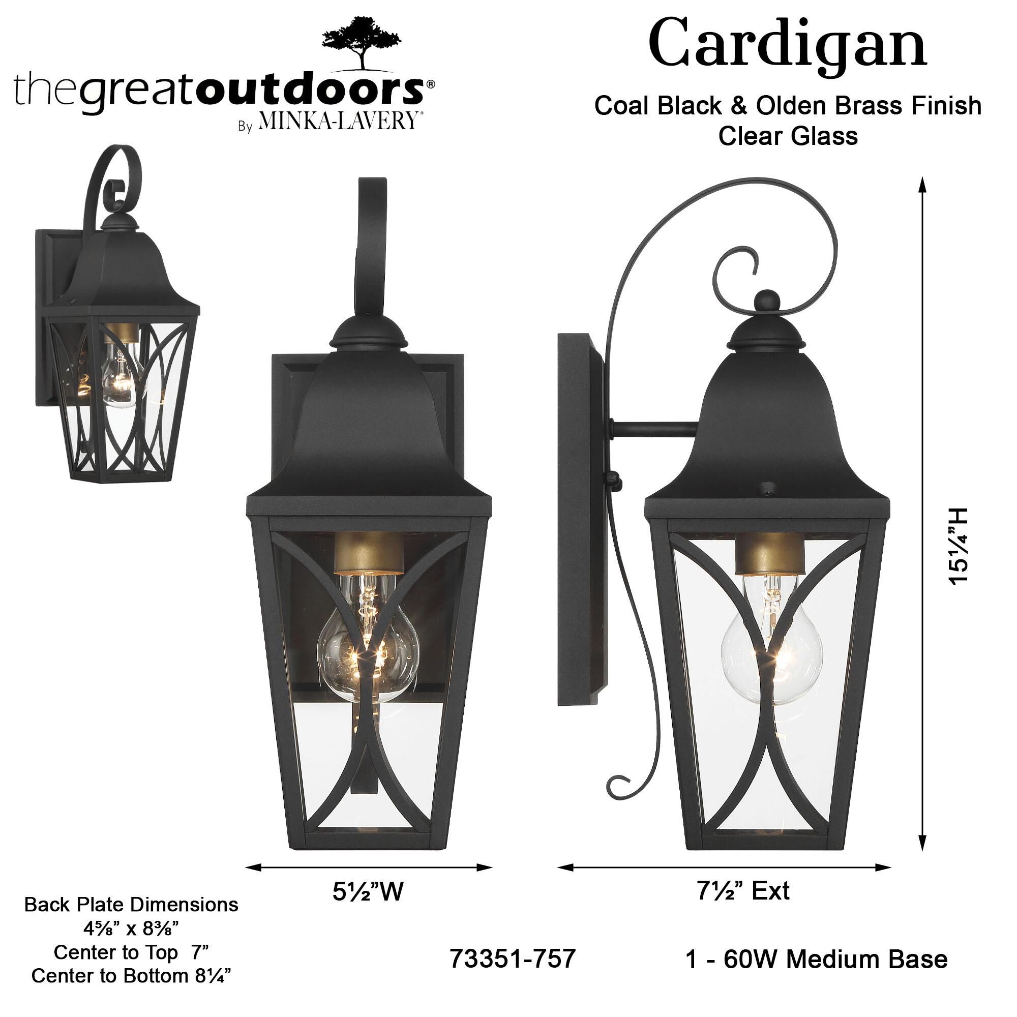 Cardigan 15 Inch Outdoor Wall Light by Minka Lavery