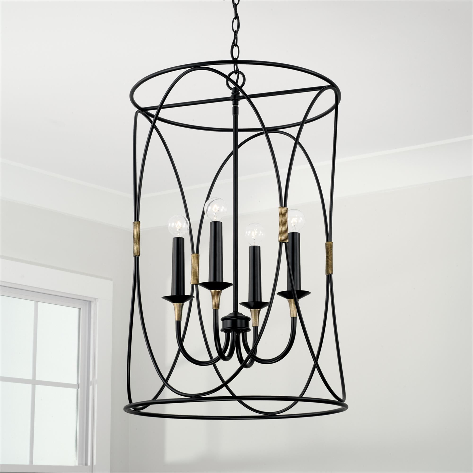 Shown in Matte Black With Brass finish