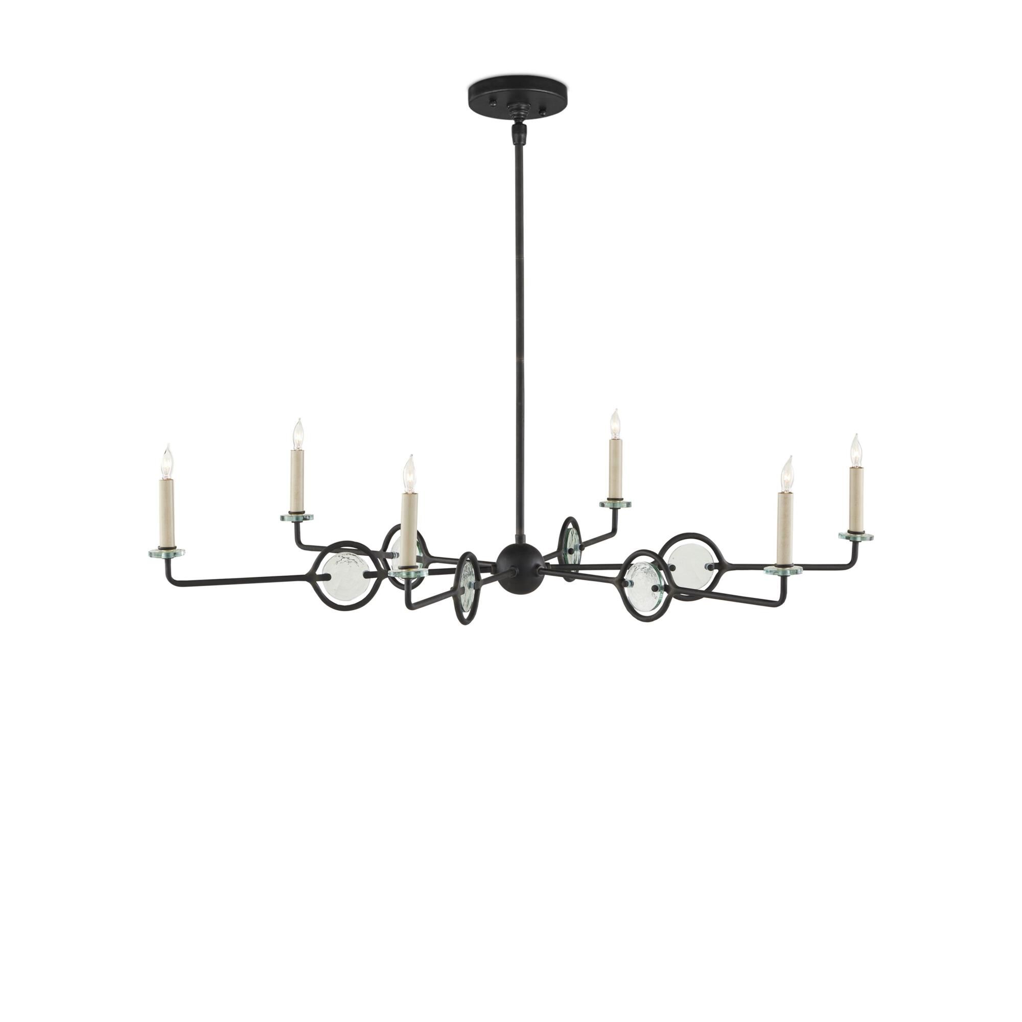 Privateer 43 Inch 6 Light Chandelier by Currey and Company