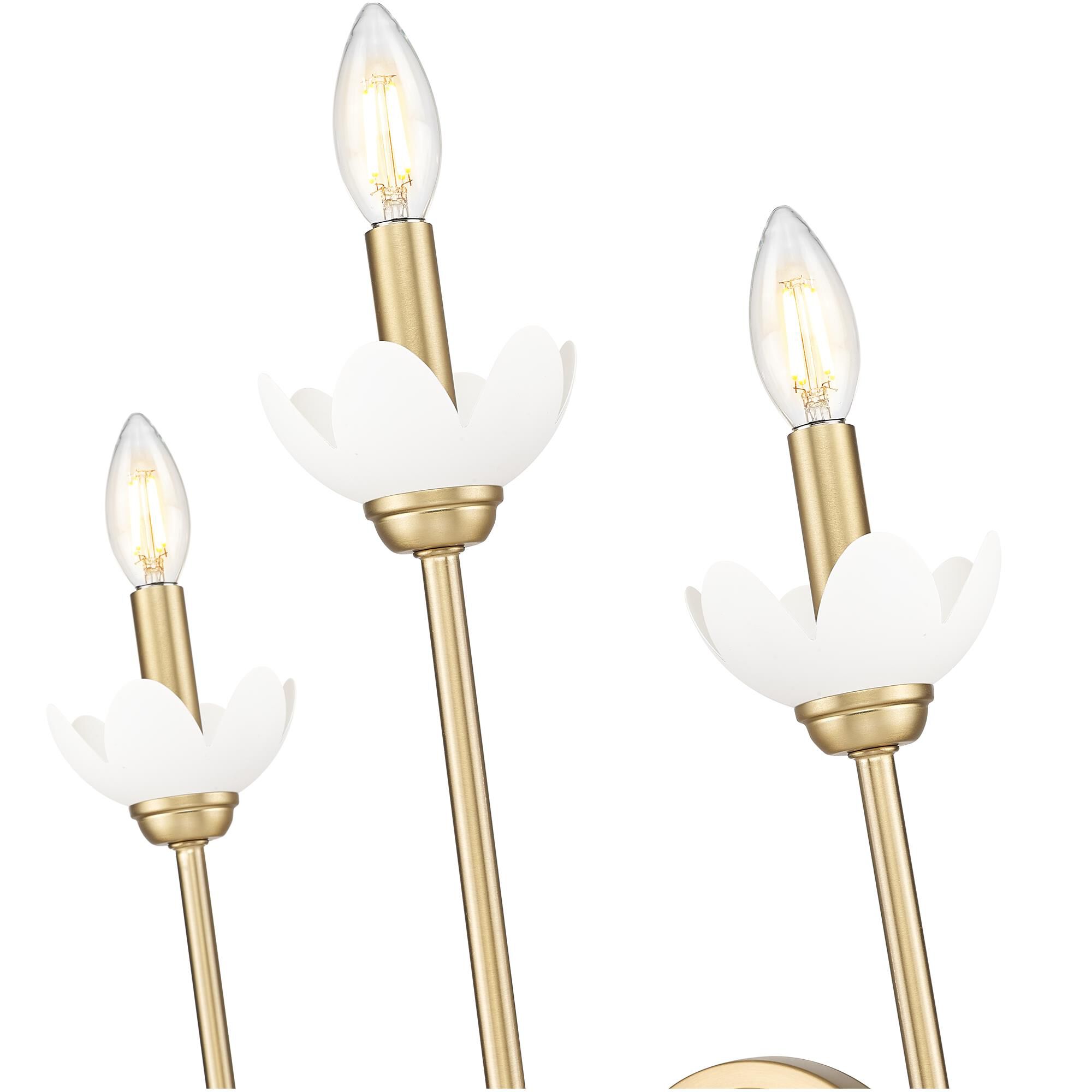 Shown in Modern Gold finish and Clear Ribbed glass and Clear Ribbed shade