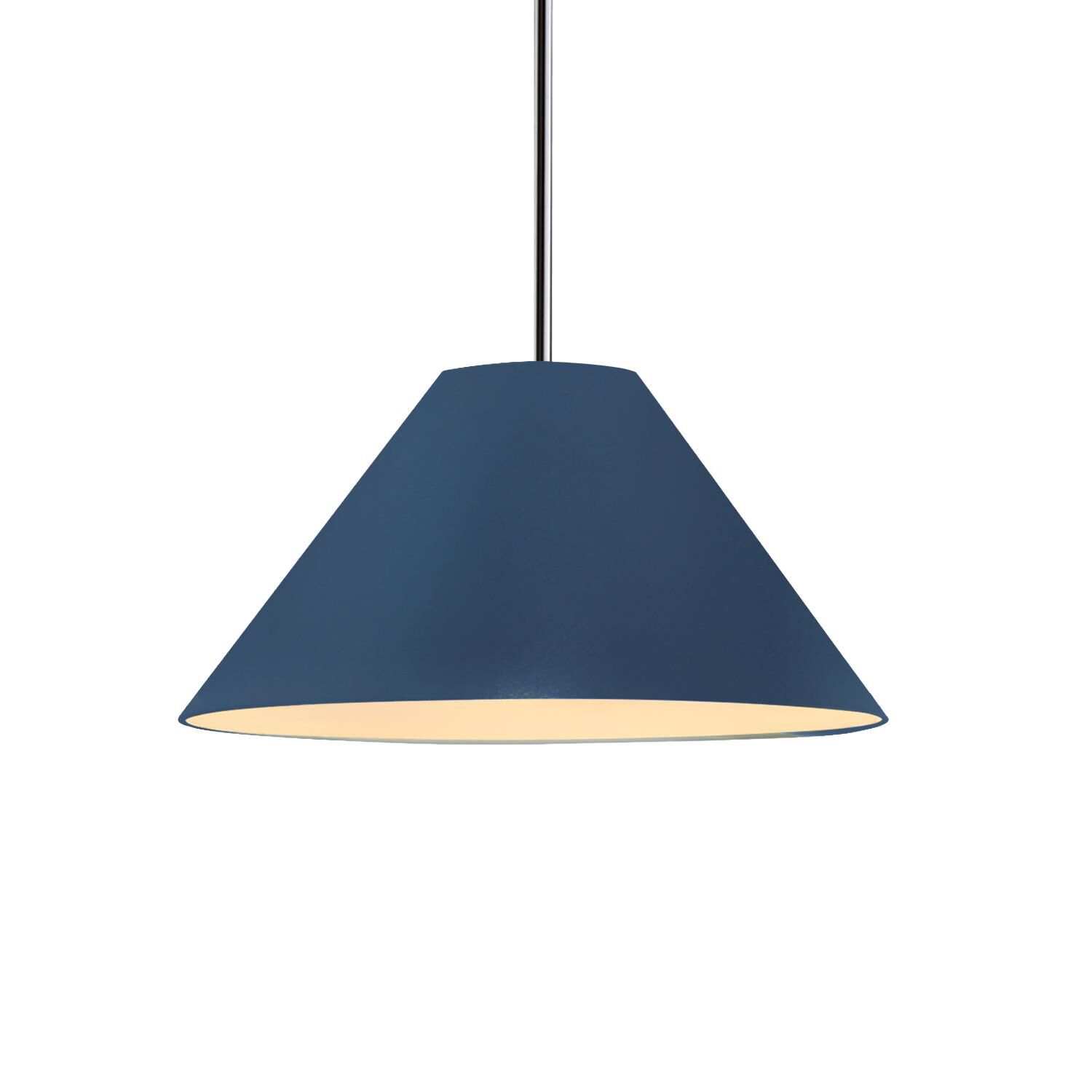 Shown in Polished Chrome finish and Midnight Sky shade