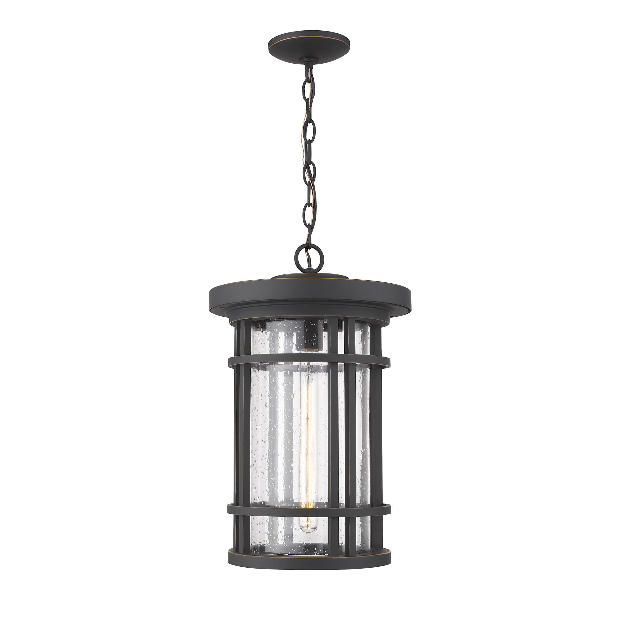 Shown in Oil Rubbed Bronze finish and Glass shade