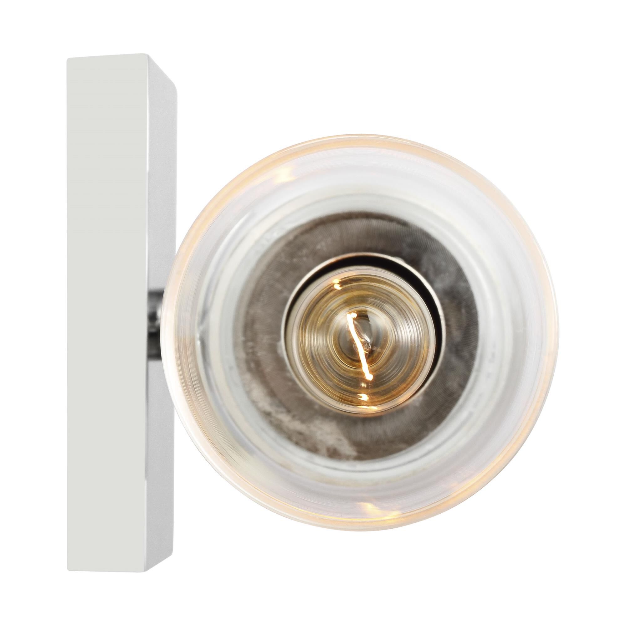 Shown in Chrome finish and Clear Ribbed glass