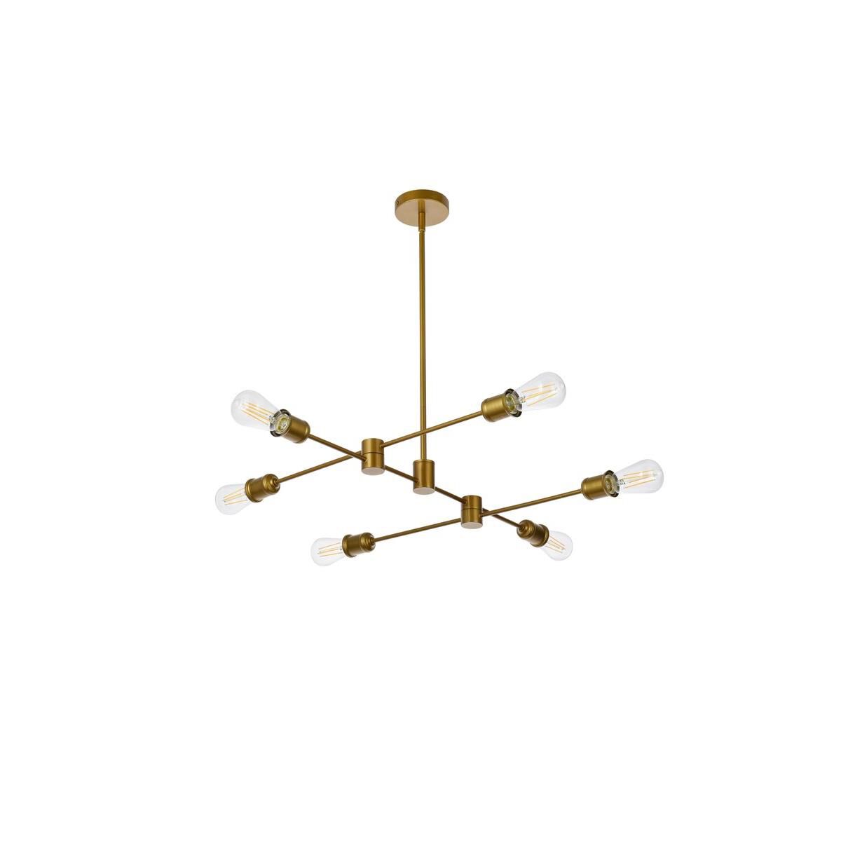 Xavier 31 Inch 6 Light Linear Suspension Light by Elegant Lighting