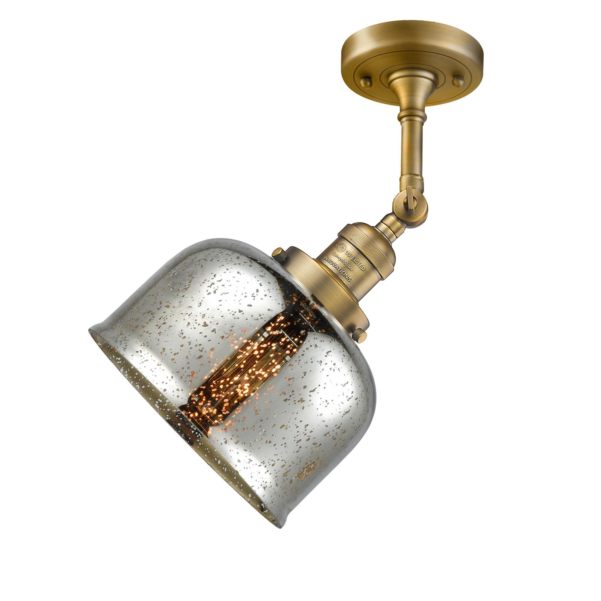 Bruno Marashlian Large Bell 8 Inch 1 Light Semi Flush Mount by Innovations Lighting