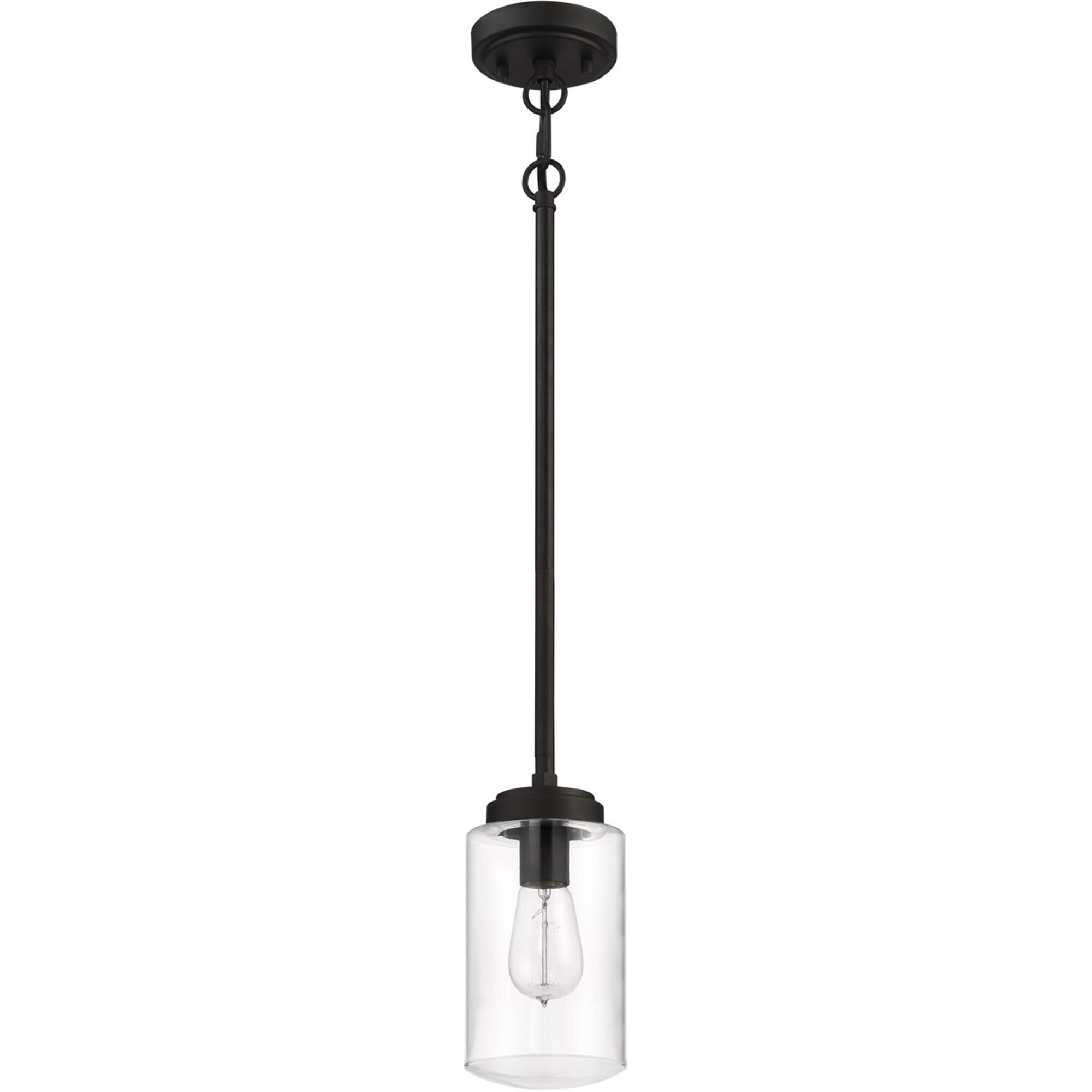 Shown in Espresso finish and Clear glass and Glass shade
