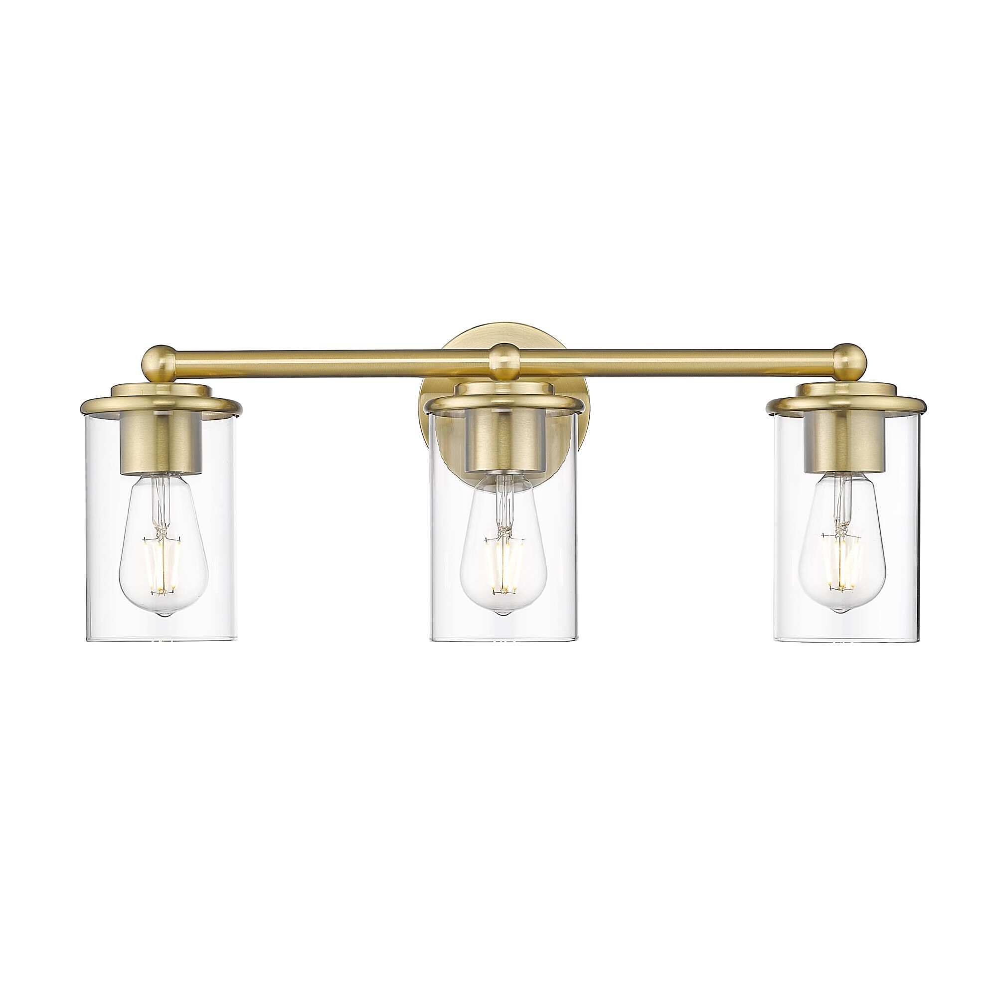 Shown in Luxe Gold finish and Clear glass and Clear shade