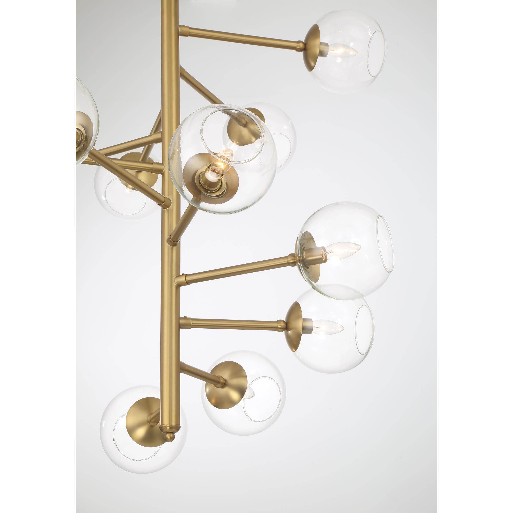 Shown in Signature Brass finish and Clear glass