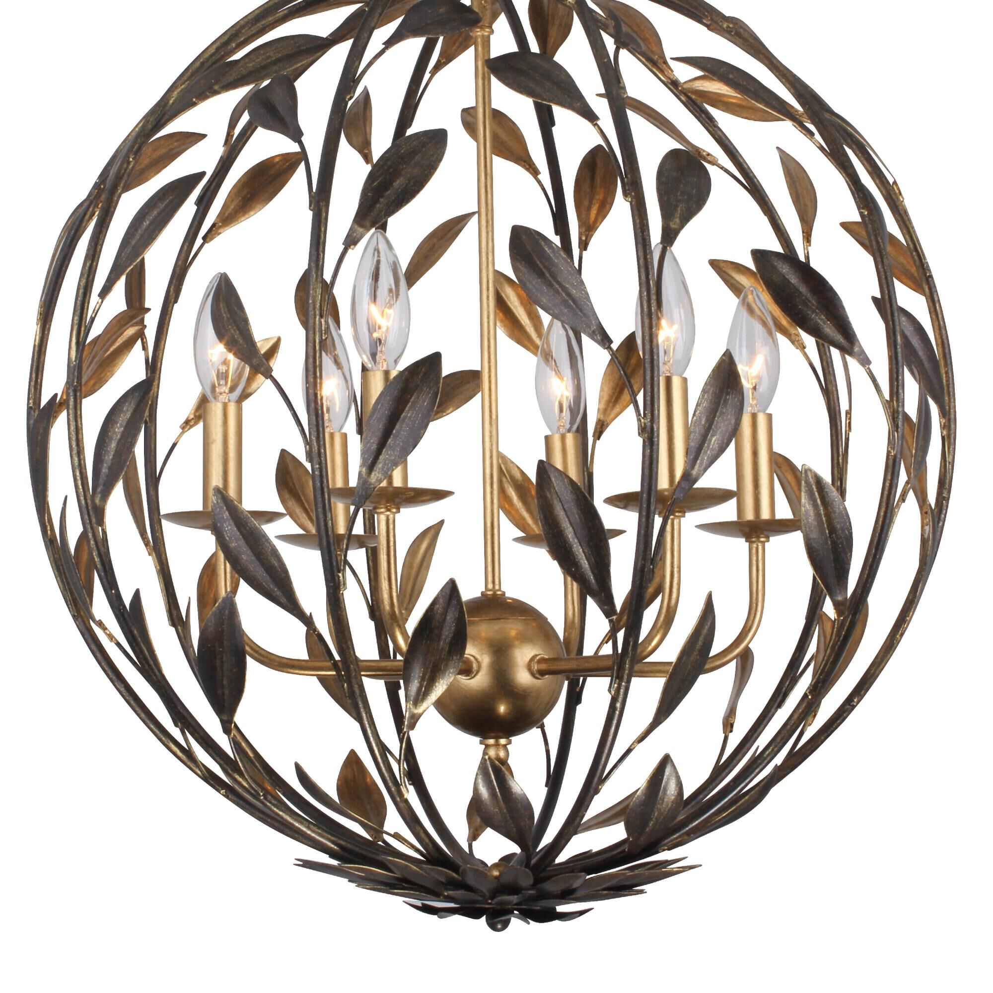 Broche 21 Inch 6 Light Mini Chandelier by Crystorama