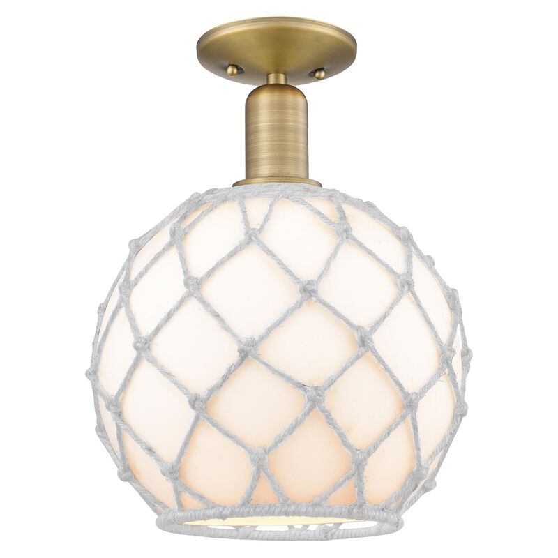 Bruno Marashlian Farmhouse Rope 10 Inch Semi Flush Mount by Innovations Lighting
