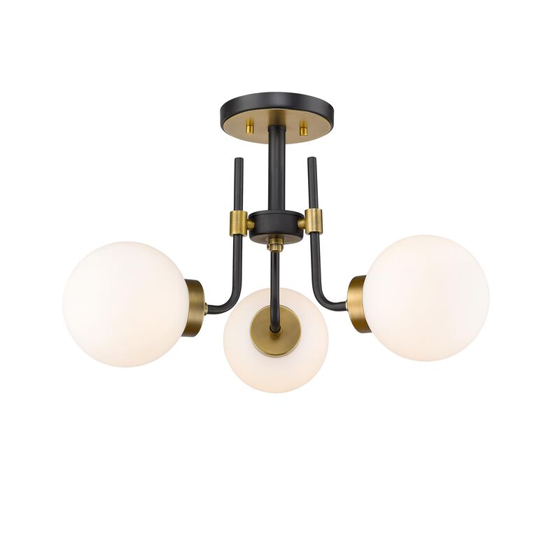 Parsons 22 Inch 3 Light Semi Flush Mount by Z-Lite