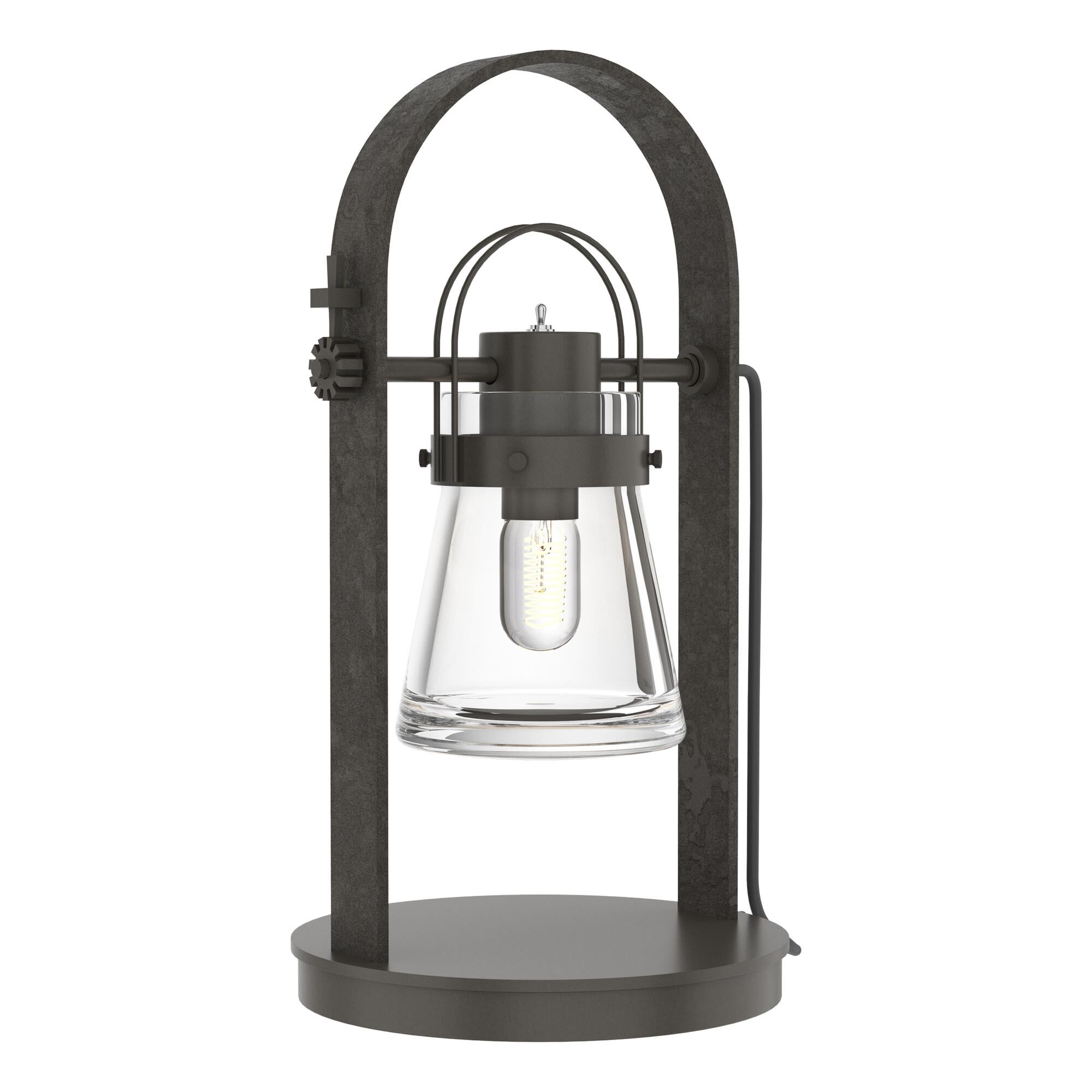 Shown in Dark Smoke finish and Clear glass