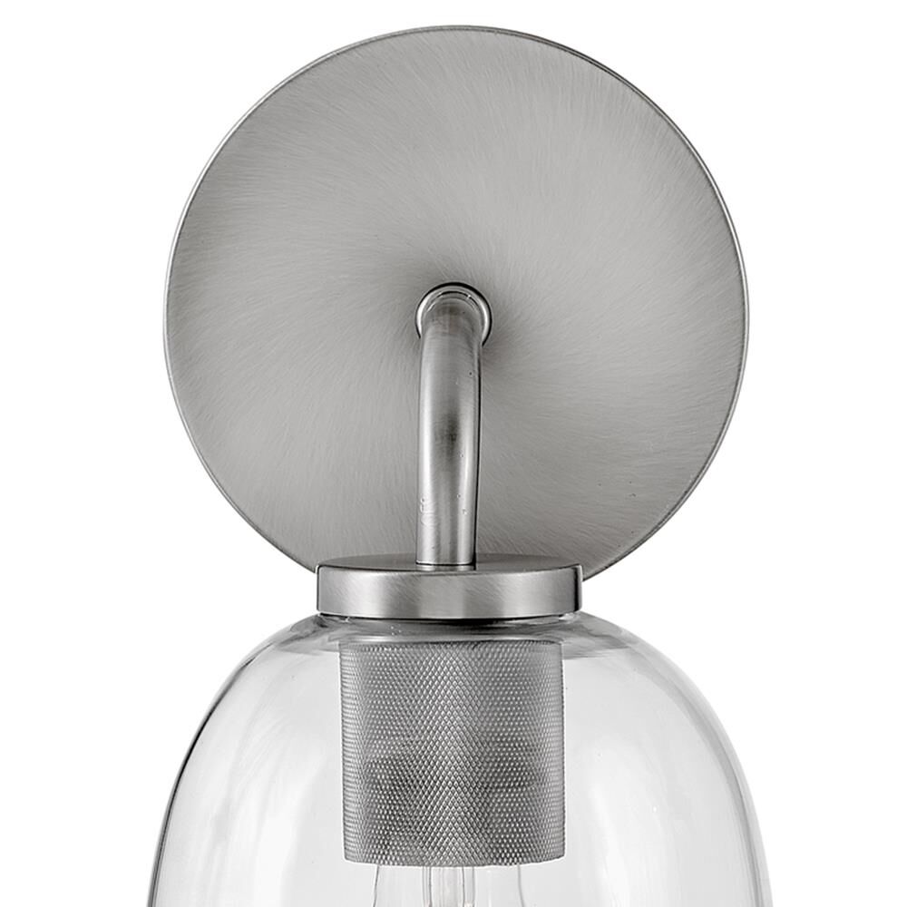 Shown in Antique Nickel finish and Clear glass