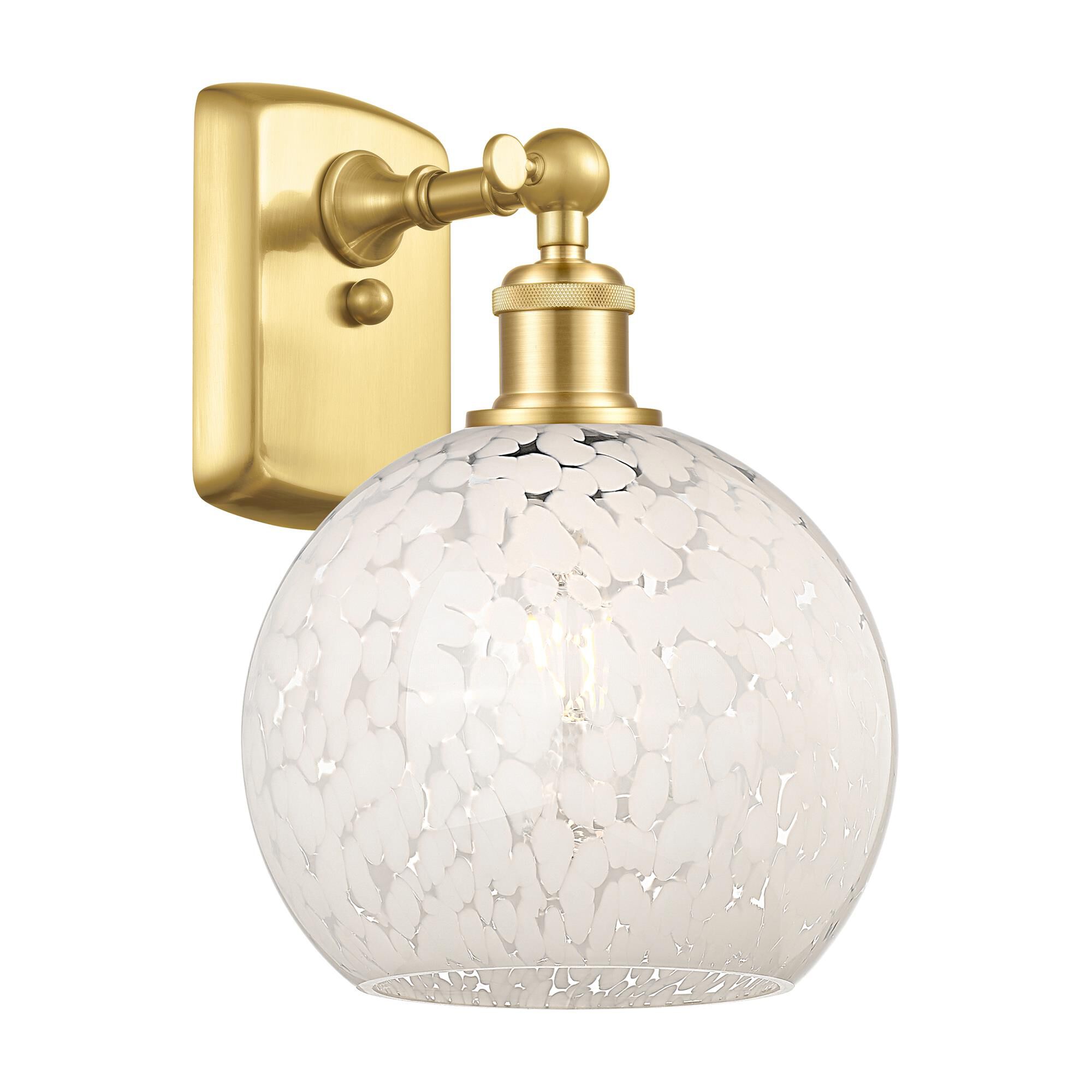 Bruno Marashlian White Mouchette 8 Inch Wall Sconce by Innovations Lighting