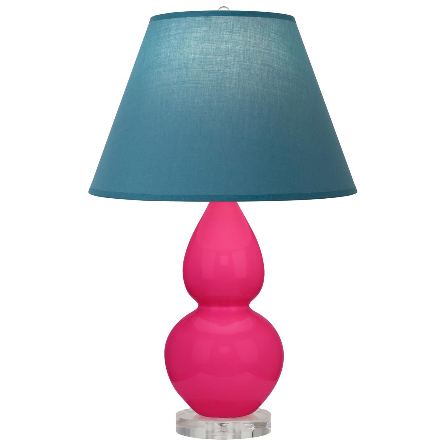Shown in Razzle Rose finish and Bright Blue and Gray shade and Lucite accent