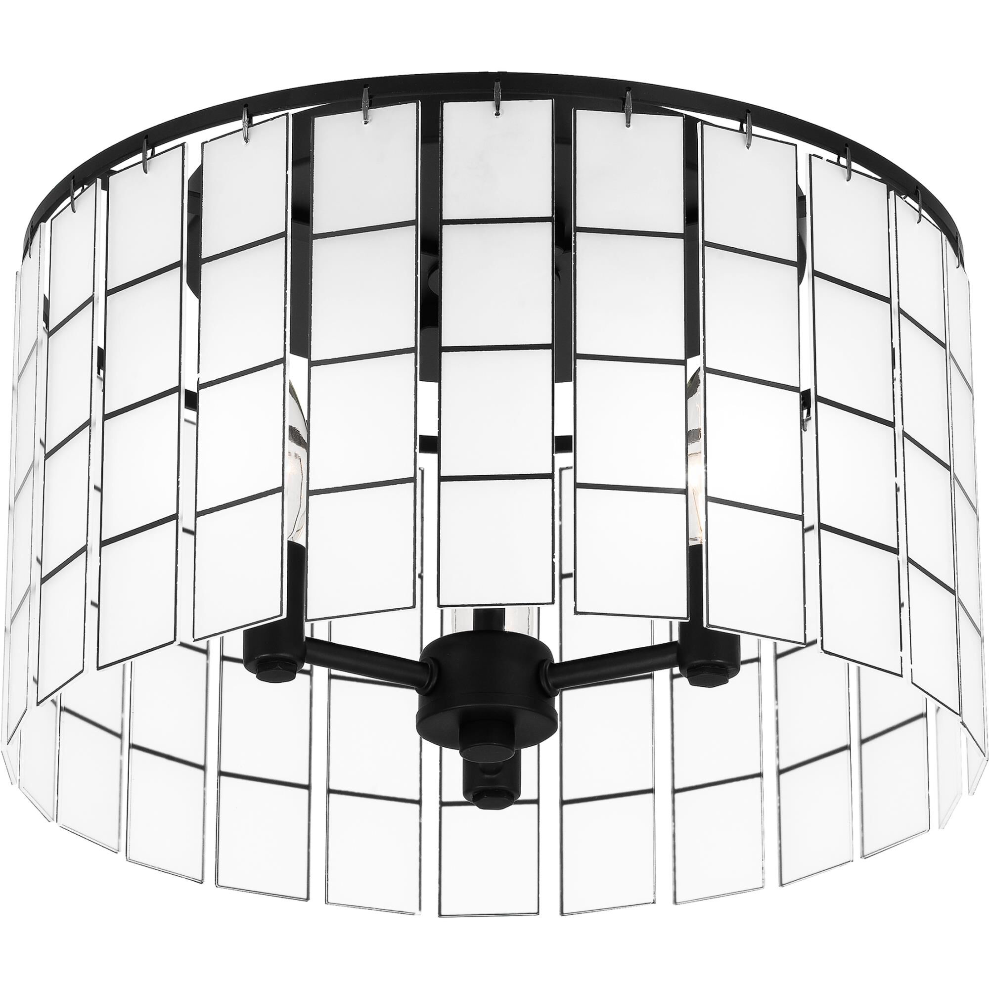 Seigler 14 Inch 3 Light Semi Flush Mount by Quoizel