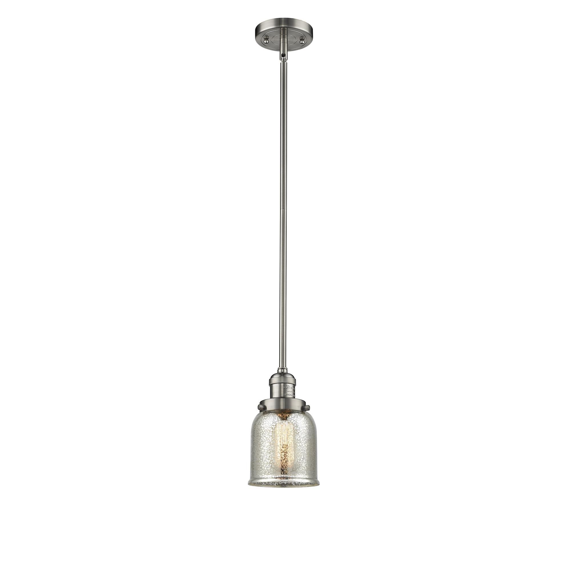 Shown in Brushed Satin Nickel finish and Silver Mercury glass