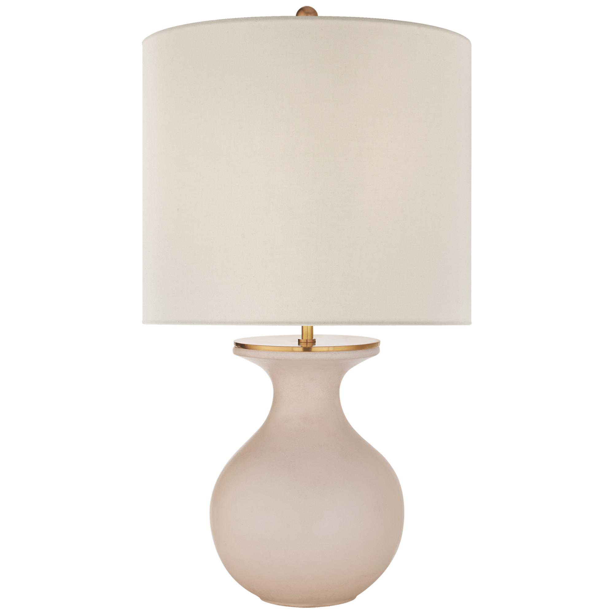 Shown in Blush finish and Linen shade