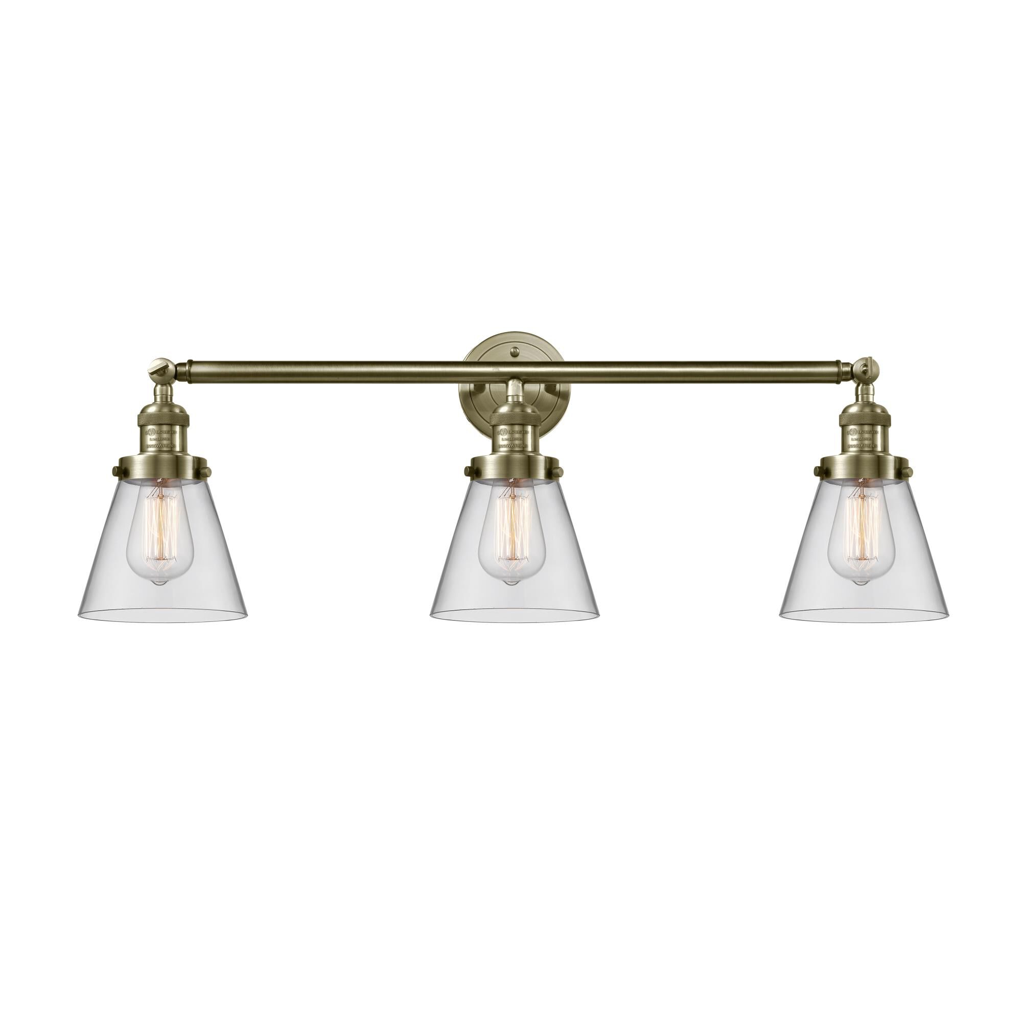 Bruno Marashlian Small Cone 30 Inch 3 Light Bath Vanity Light by Innovations Lighting