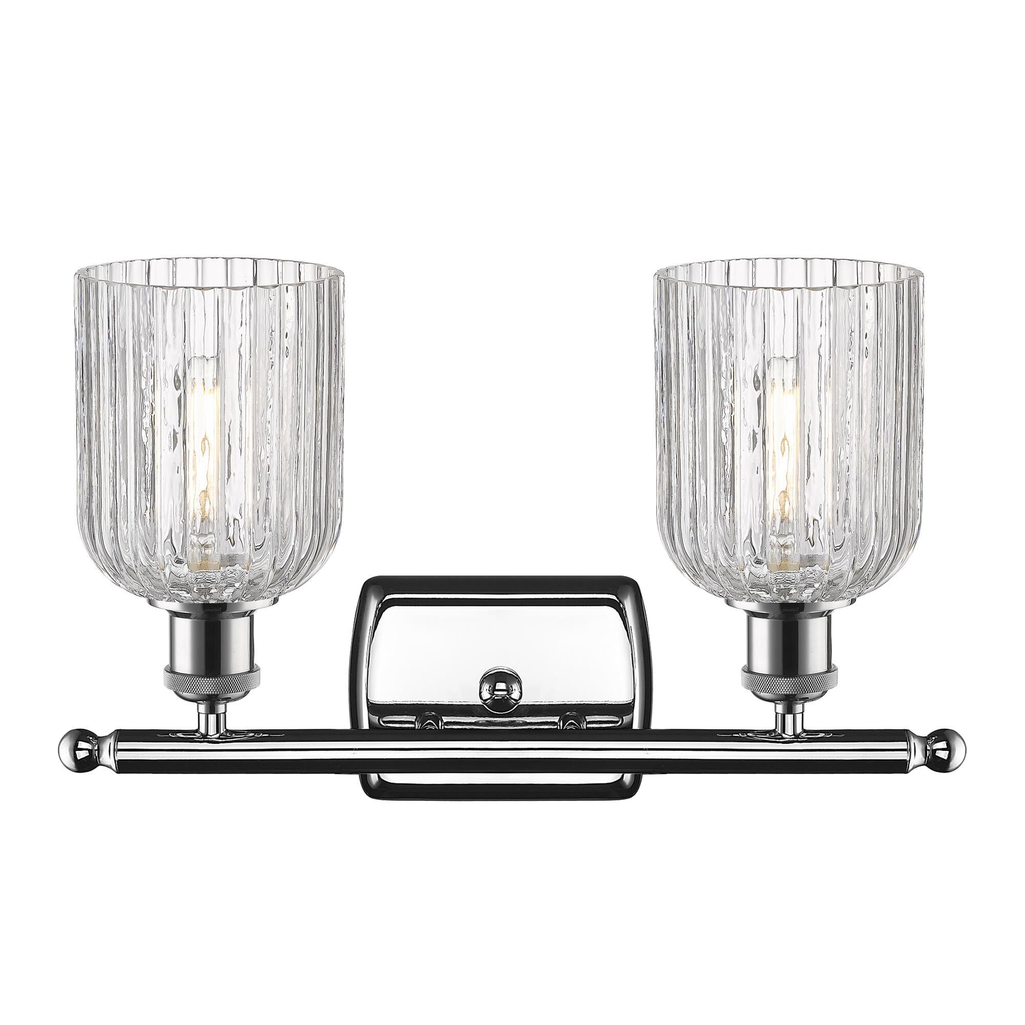 Shown in Polished Chrome finish and Clear glass