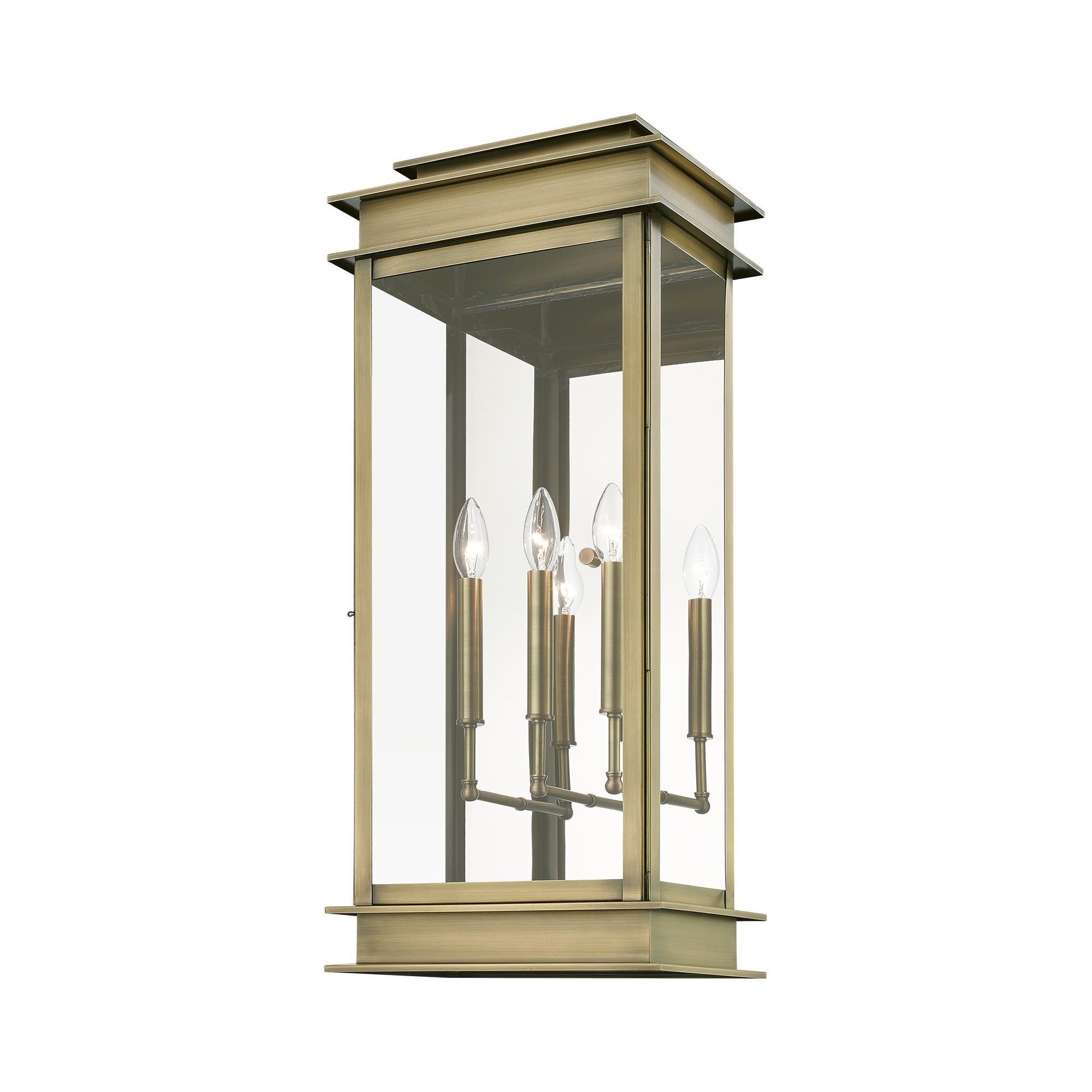 Princeton 28 Inch Tall 3 Light Outdoor Wall Light by Livex Lighting