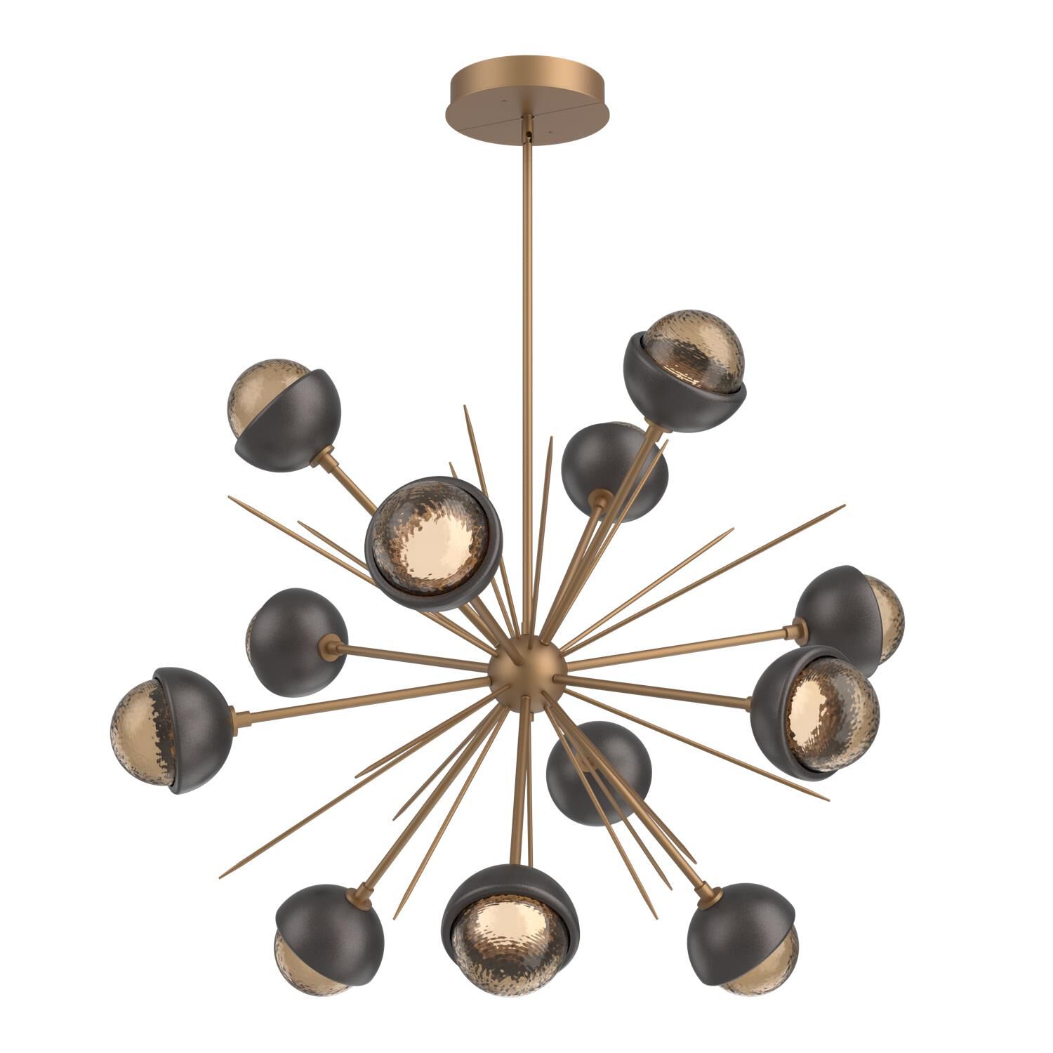 Shown in Novel Brass finish and Bronze glass and Graphite accent