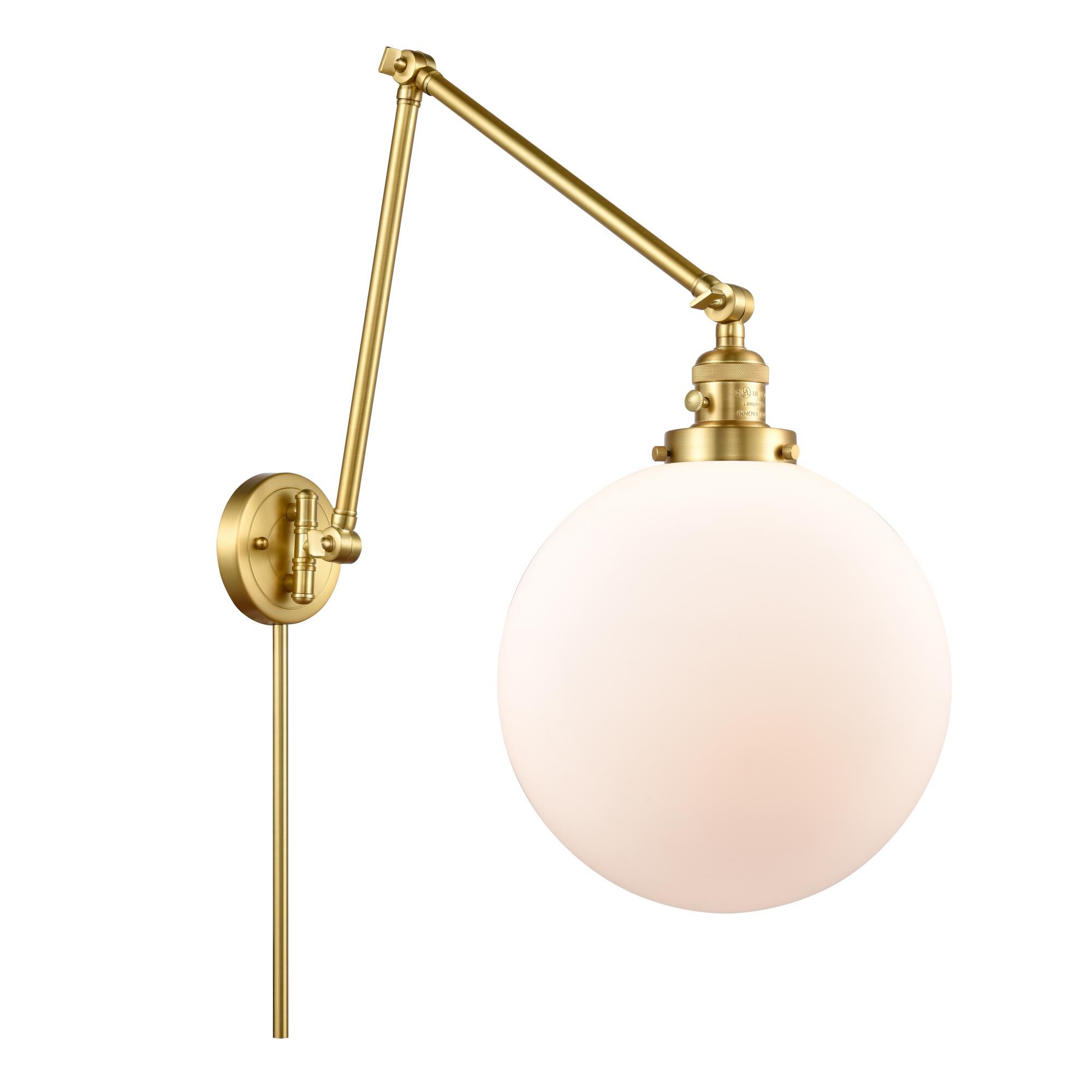 Bruno Marashlian Xx-Large Beacon Wall Swing Lamp by Innovations Lighting