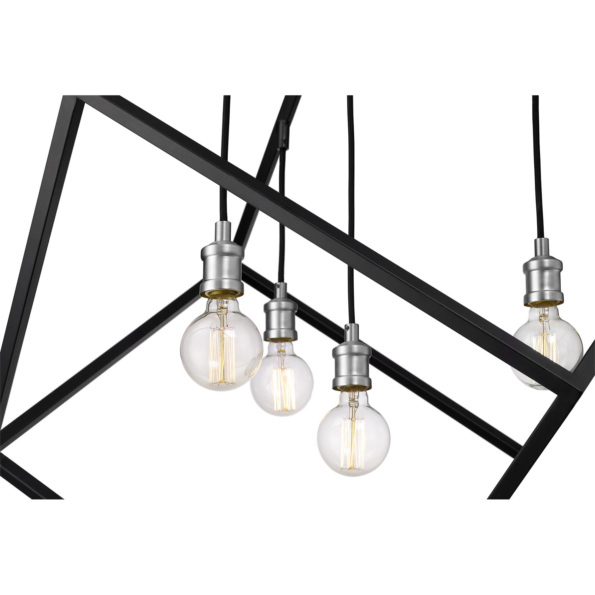Shown in Matte Black + Brushed Nickel finish and --- glass and --- shade