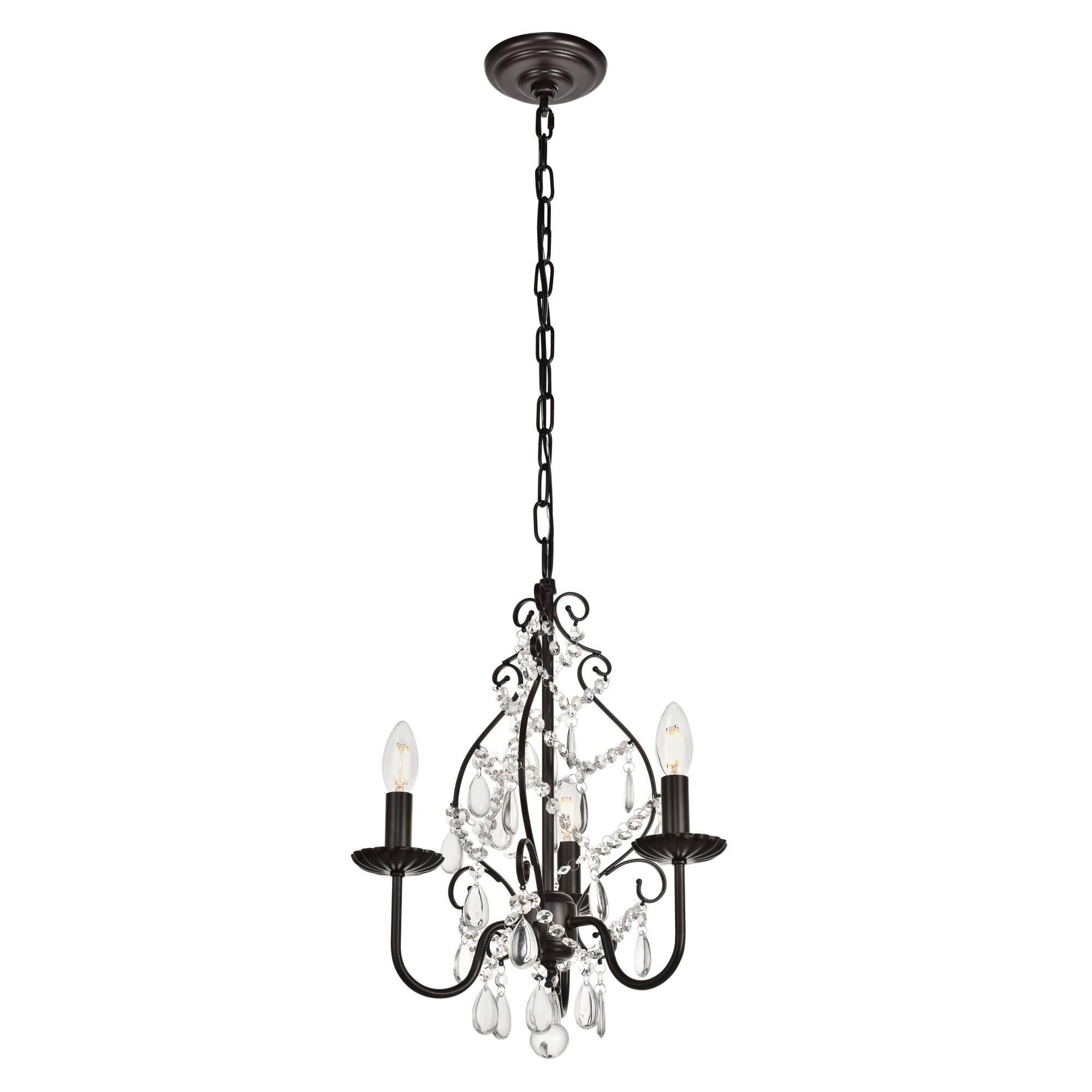Blaise 15 Inch 3 Light Mini Chandelier by Elegant Lighting