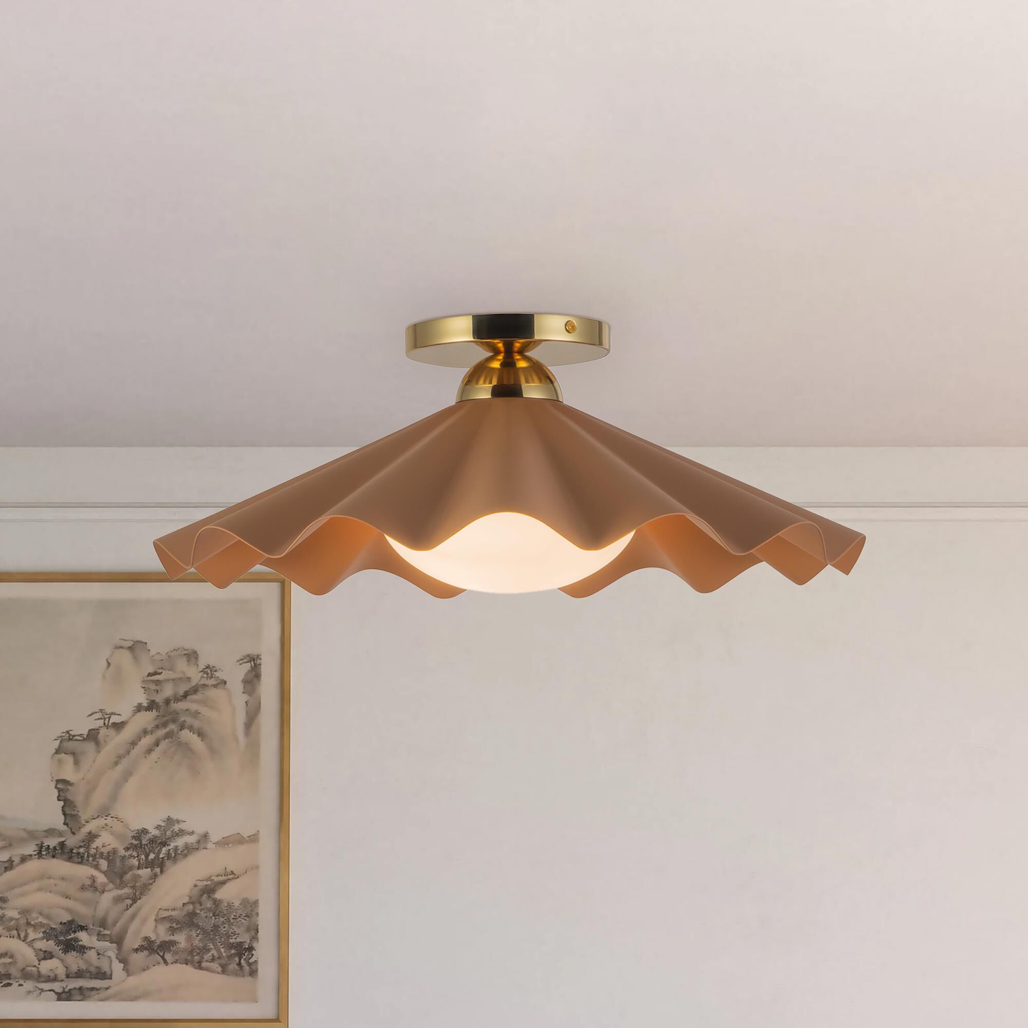 Jason Koharik Furrow 16 Inch Semi Flush Mount by Alora Lighting