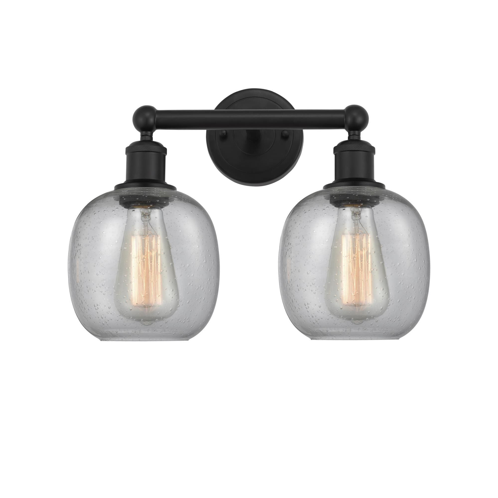 Shown in Matte Black, Seedy finish and Seedy glass and Seedy Glass shade