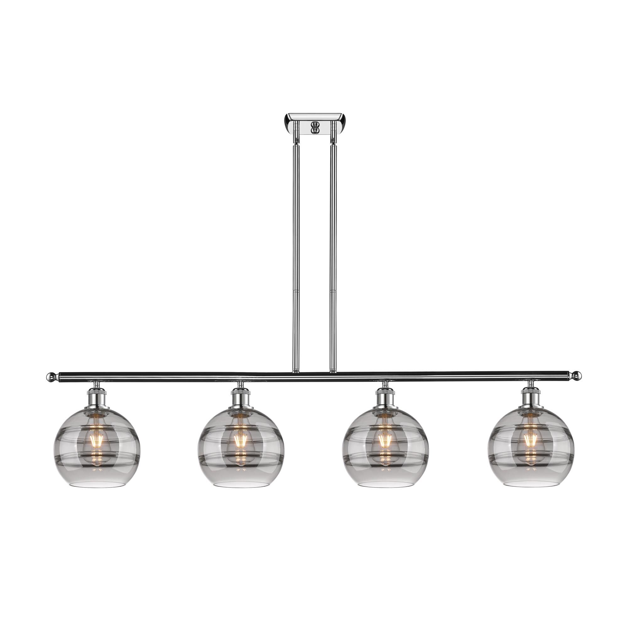 Shown in Polished Chrome finish and Light Smoke glass