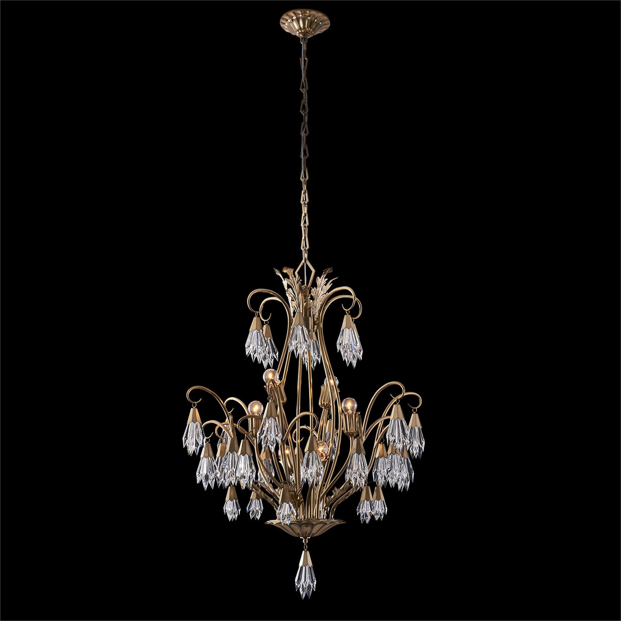 Shown in Winter Brass finish and Firenze Clear crystal