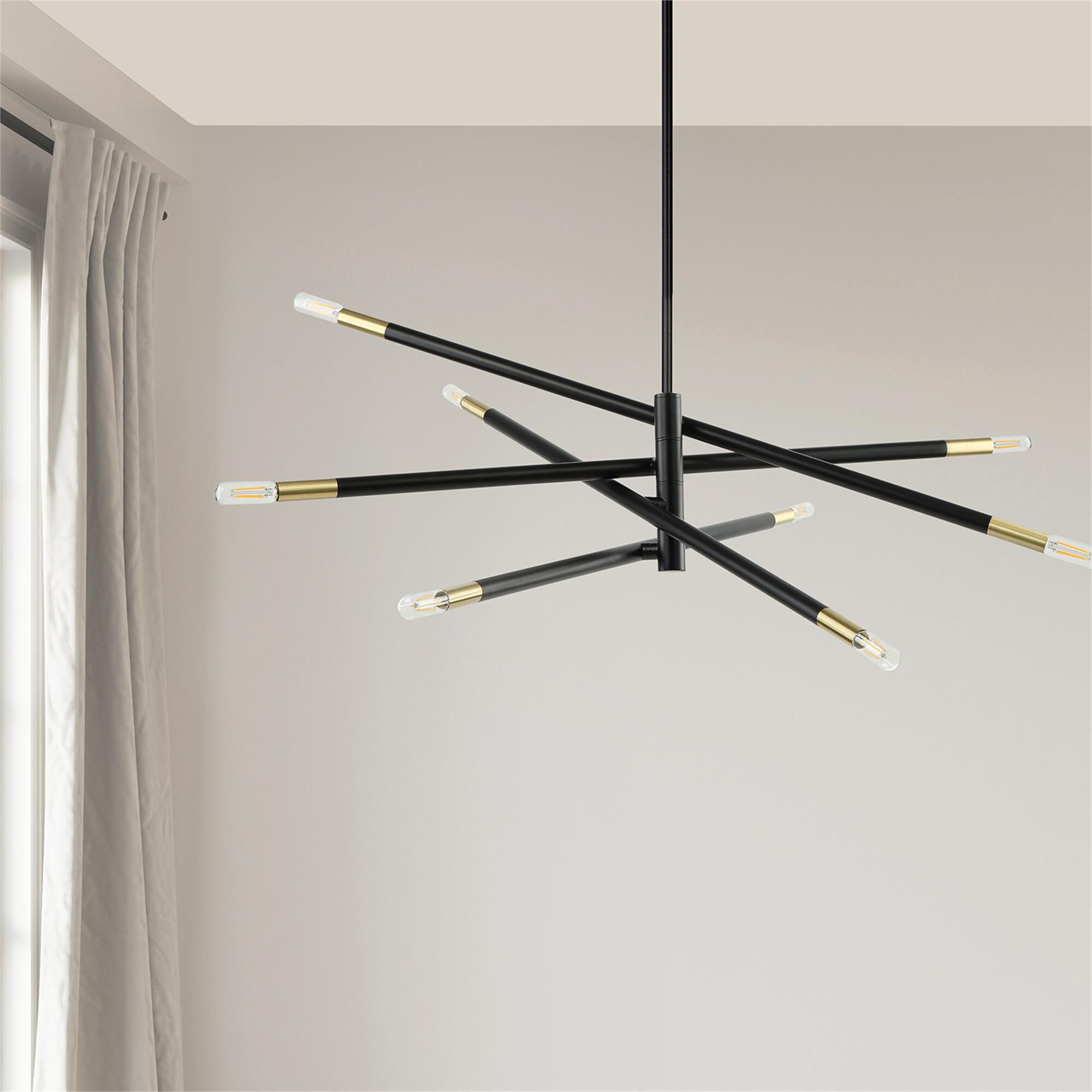 Wand 50 Inch 8 Light Chandelier by Dainolite