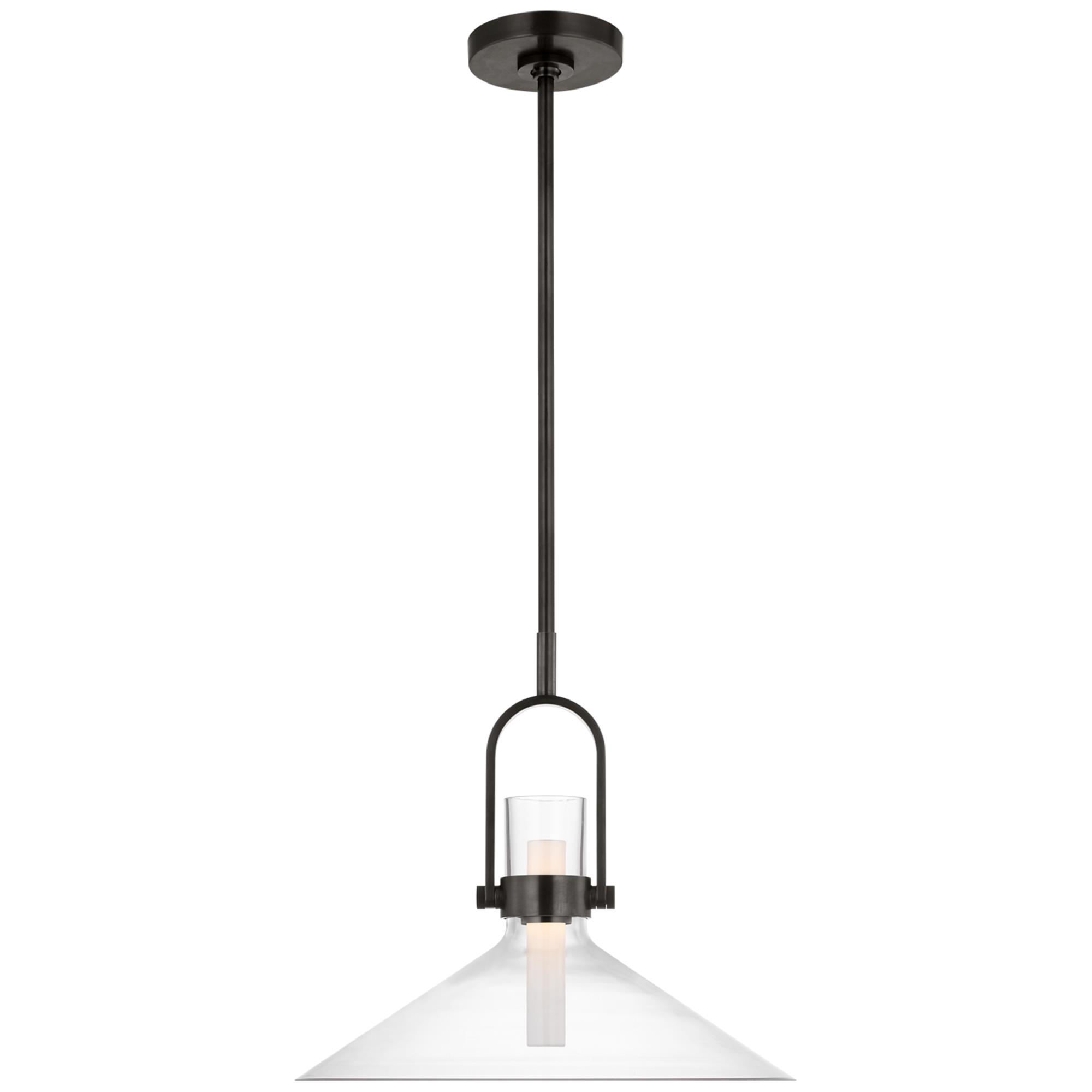 Shown in Bronze finish and Clear glass