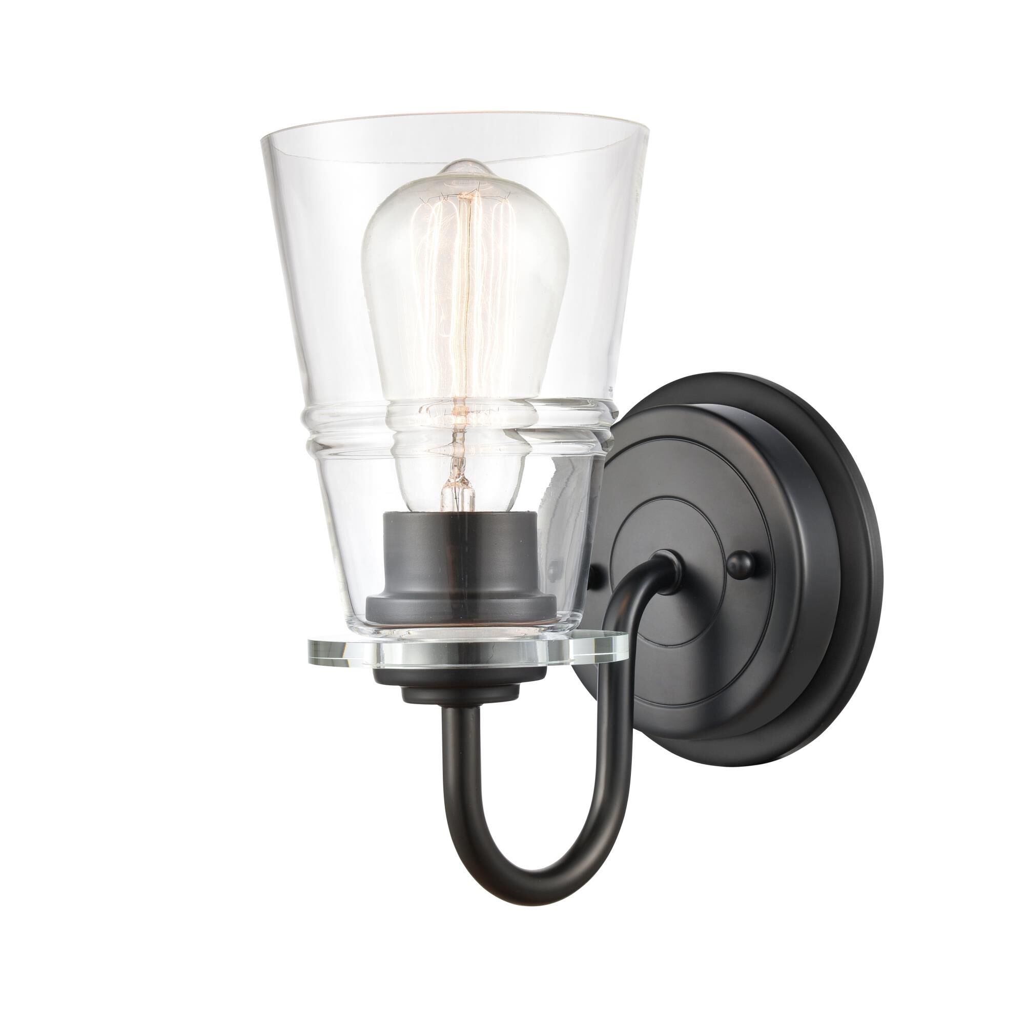 Shown in Matte Black finish and Clear Scarlett glass