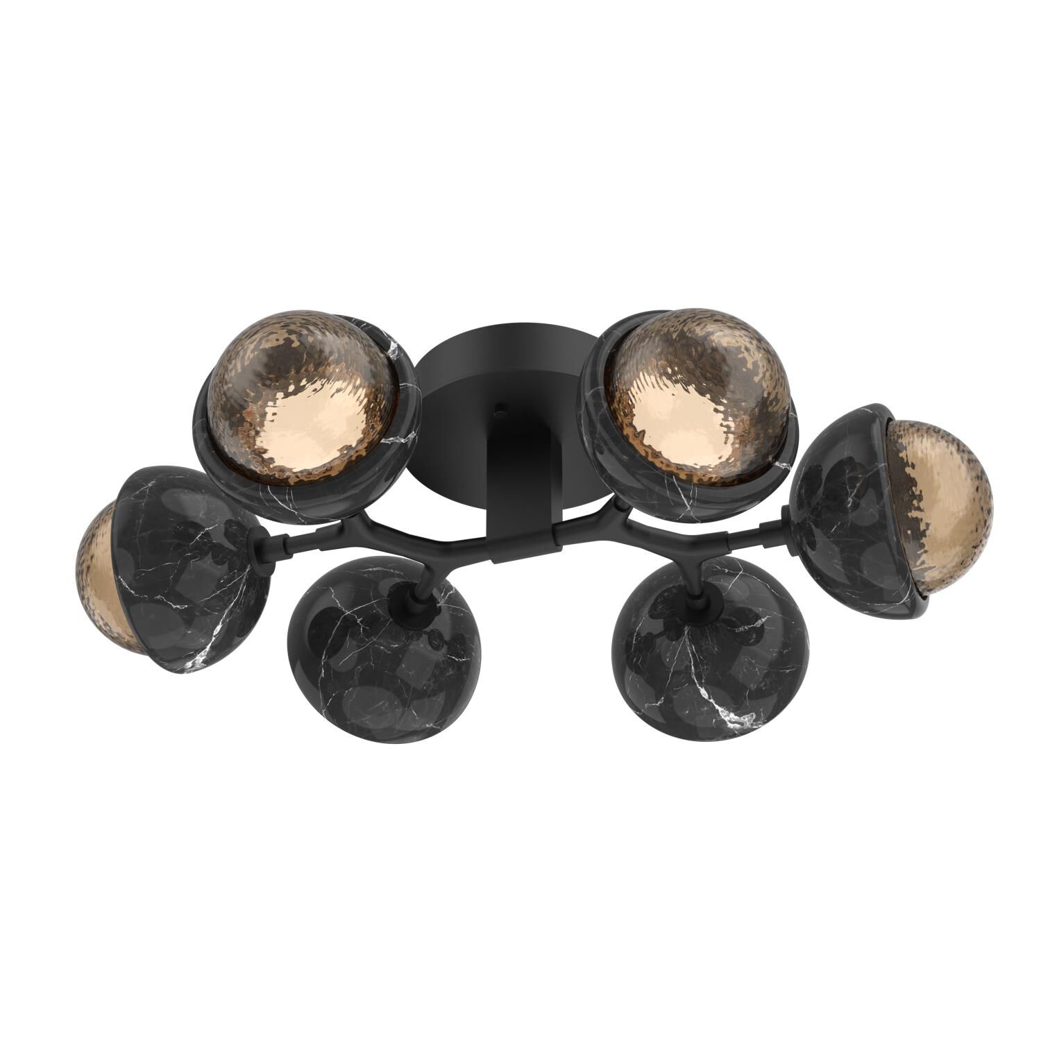 Shown in Matte Black finish and Bronze glass and Black Marble accent