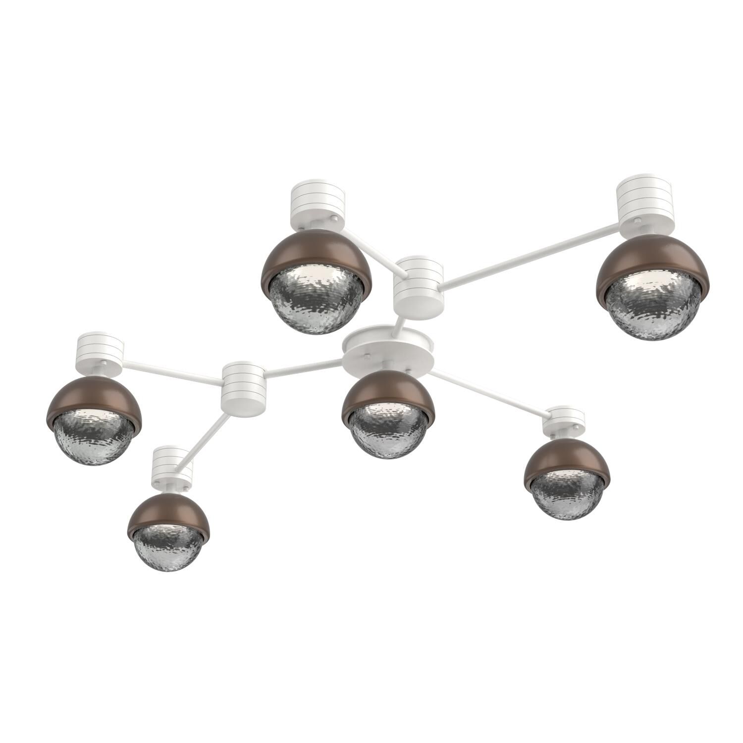 Shown in Salt White finish and Smoke glass and Burnished Bronze accent