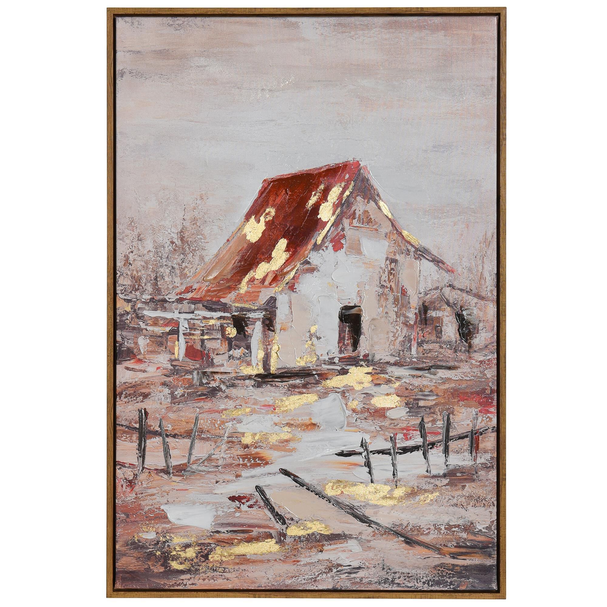 Barn House 24 Inch Alternative Wall Art by Stylecraft