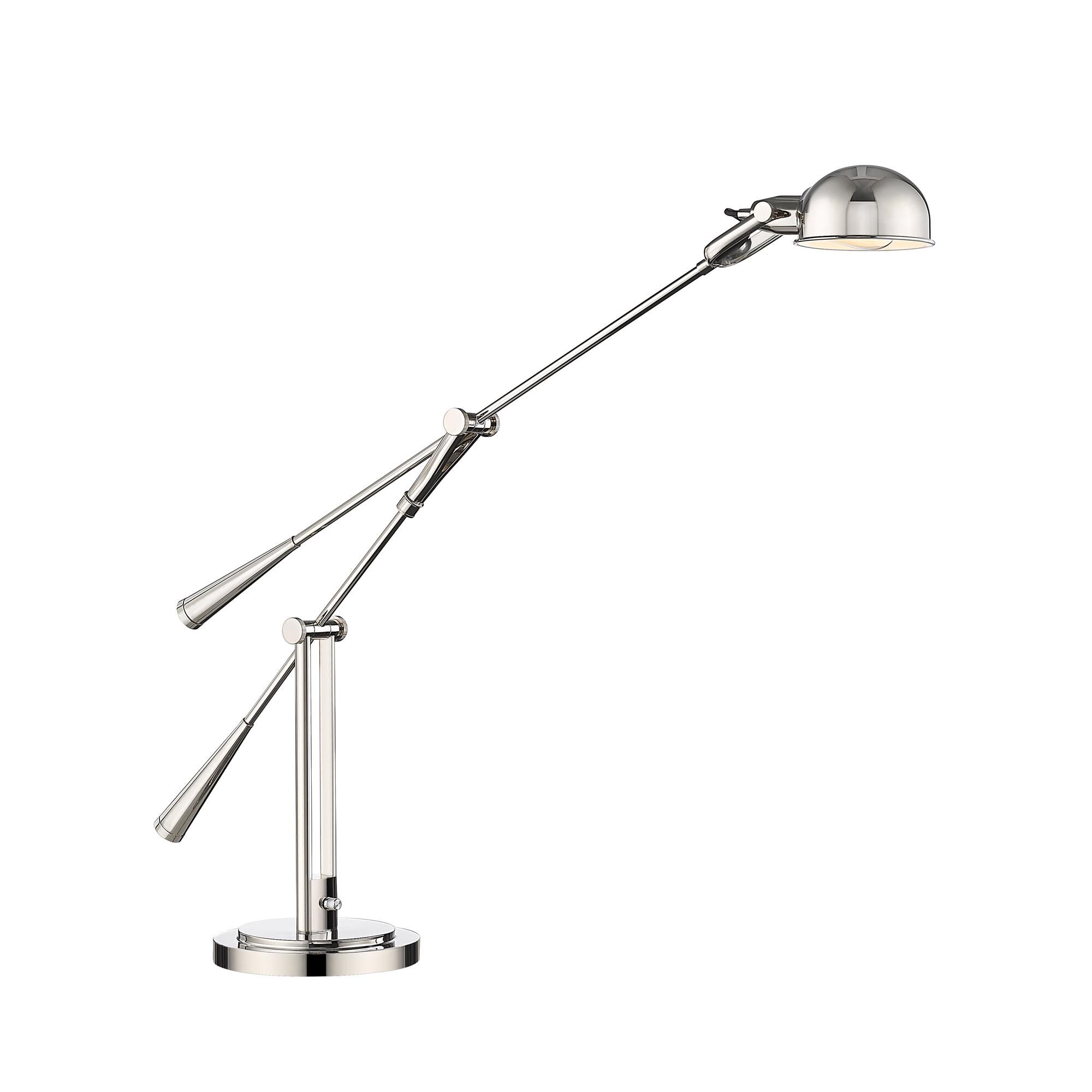 Shown in Polished Nickel finish and Polished Nickel glass and Polished Nickel shade
