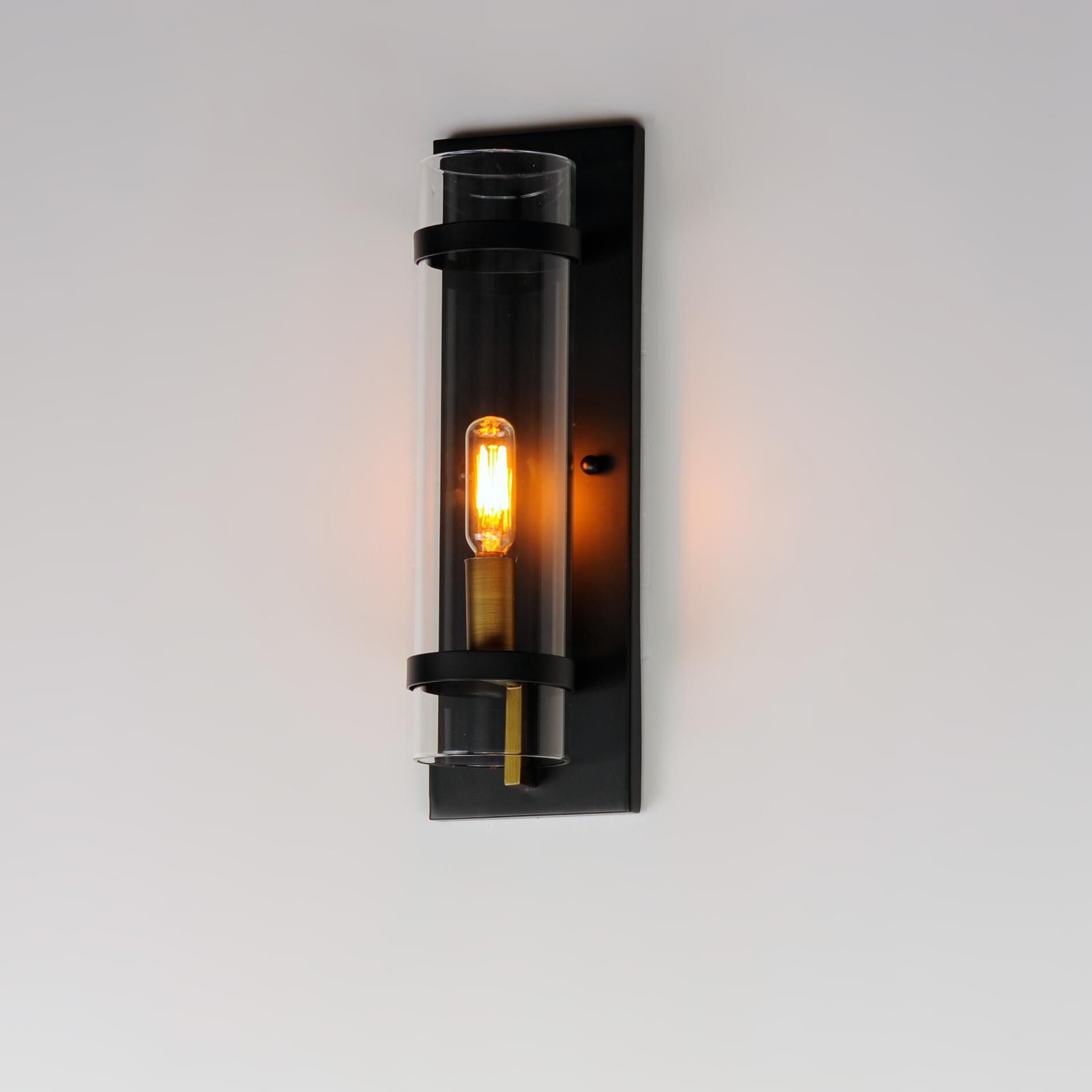 Shown in Black / Antique Brass finish