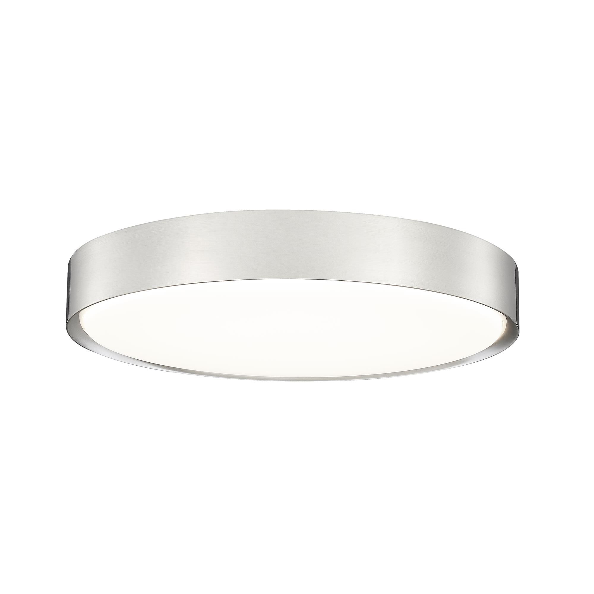 Shown in Brushed Nickel finish and Frosted glass and Frosted shade