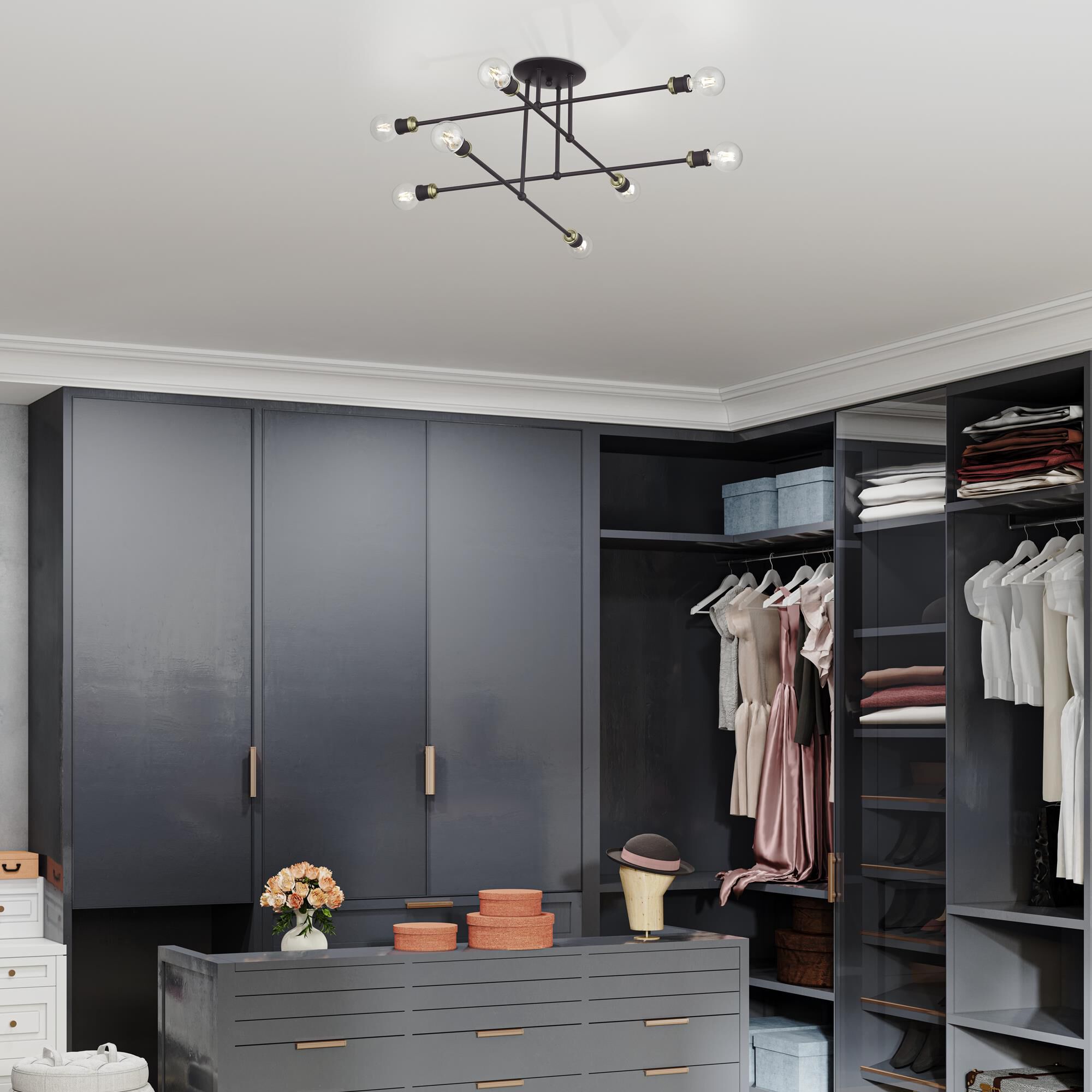 Shown in Bronze with Antique Brass Accents finish