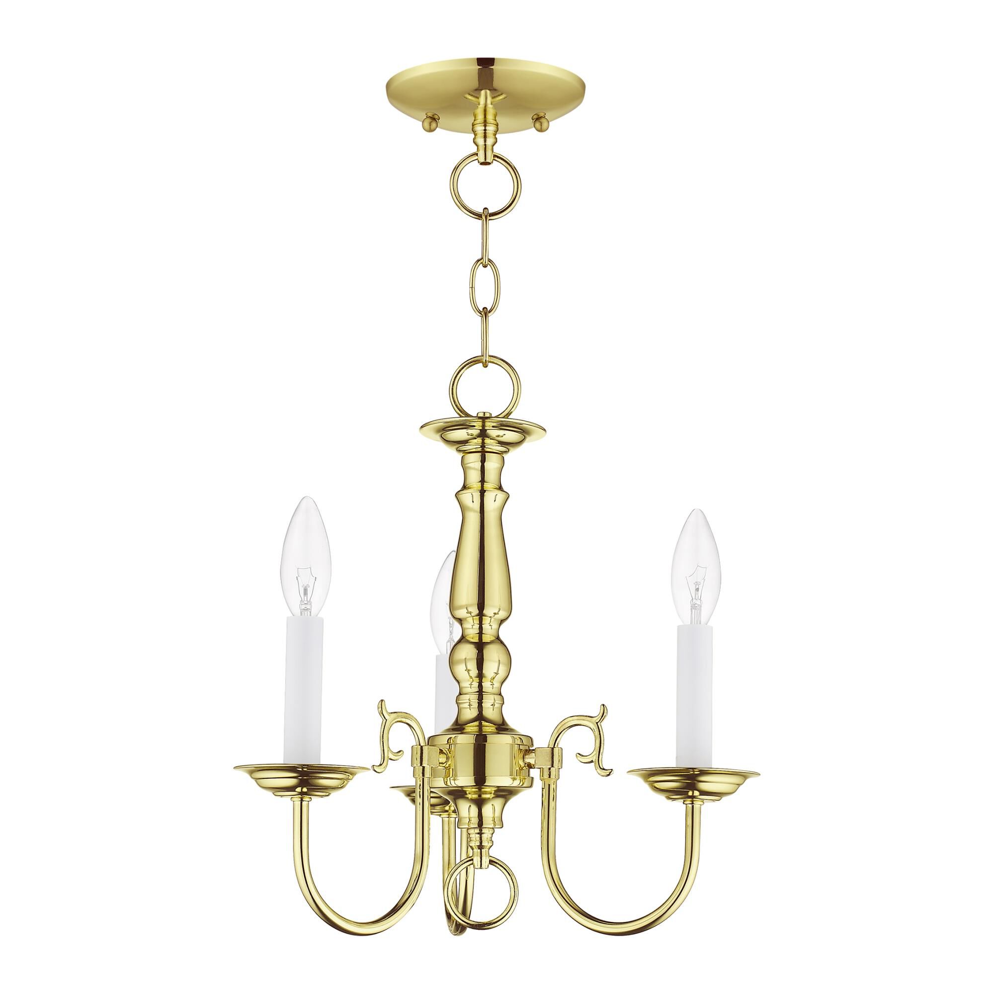 Williamsburgh 14 Inch 3 Light Mini Chandelier by Livex Lighting
