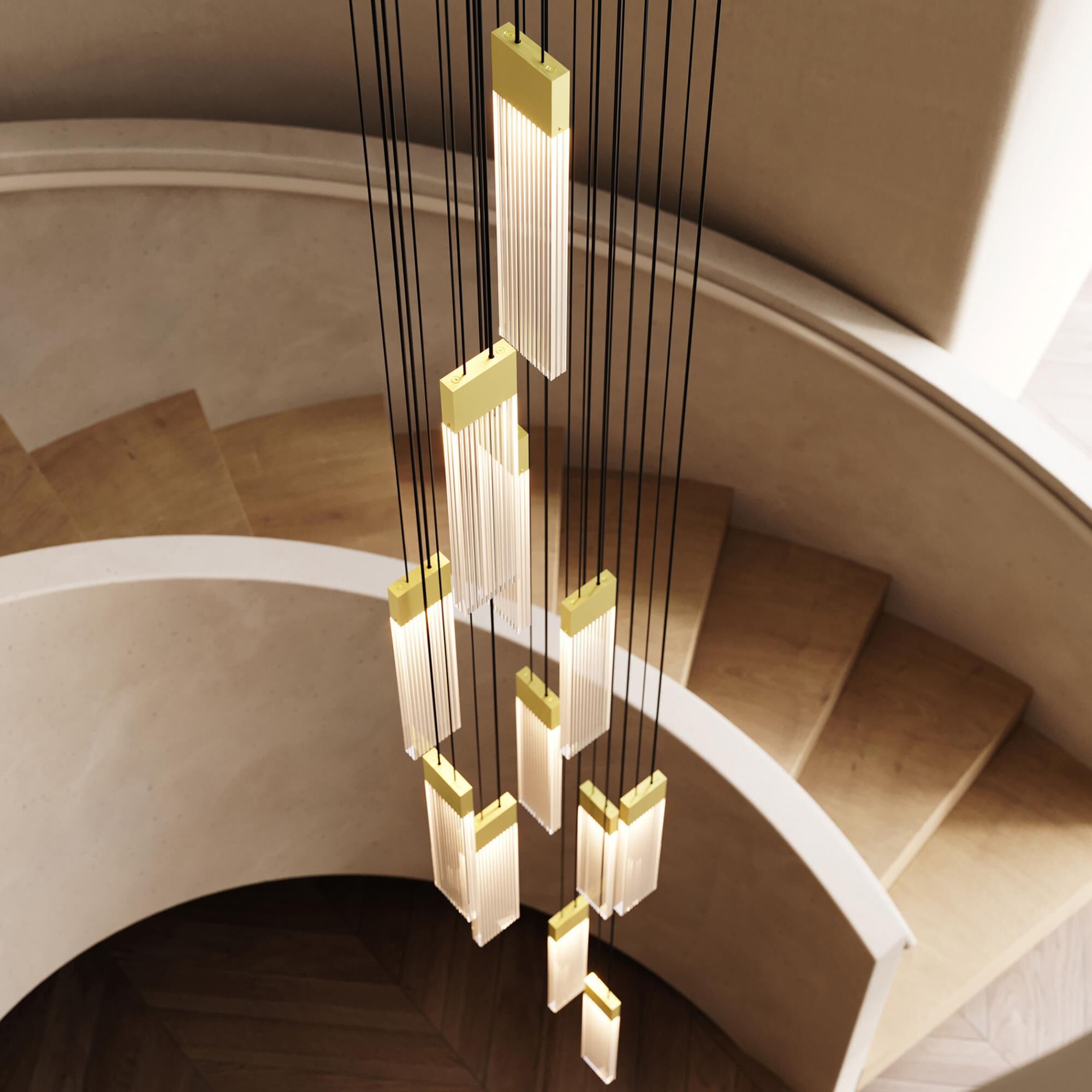 V Panels 7 Inch Multi Light Pendant by SONNEMAN