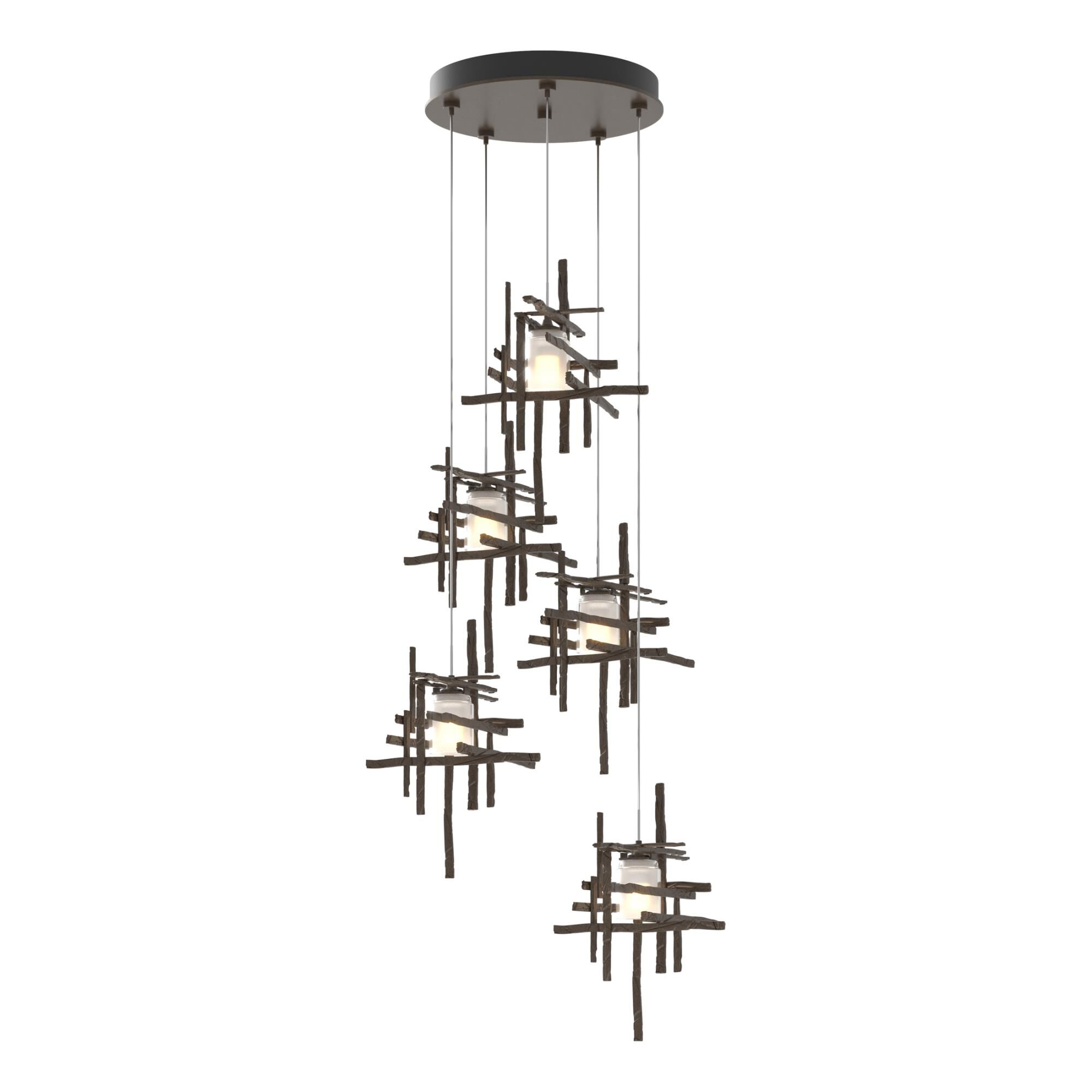 Shown in Bronze finish and Cast glass and Cast Glass shade