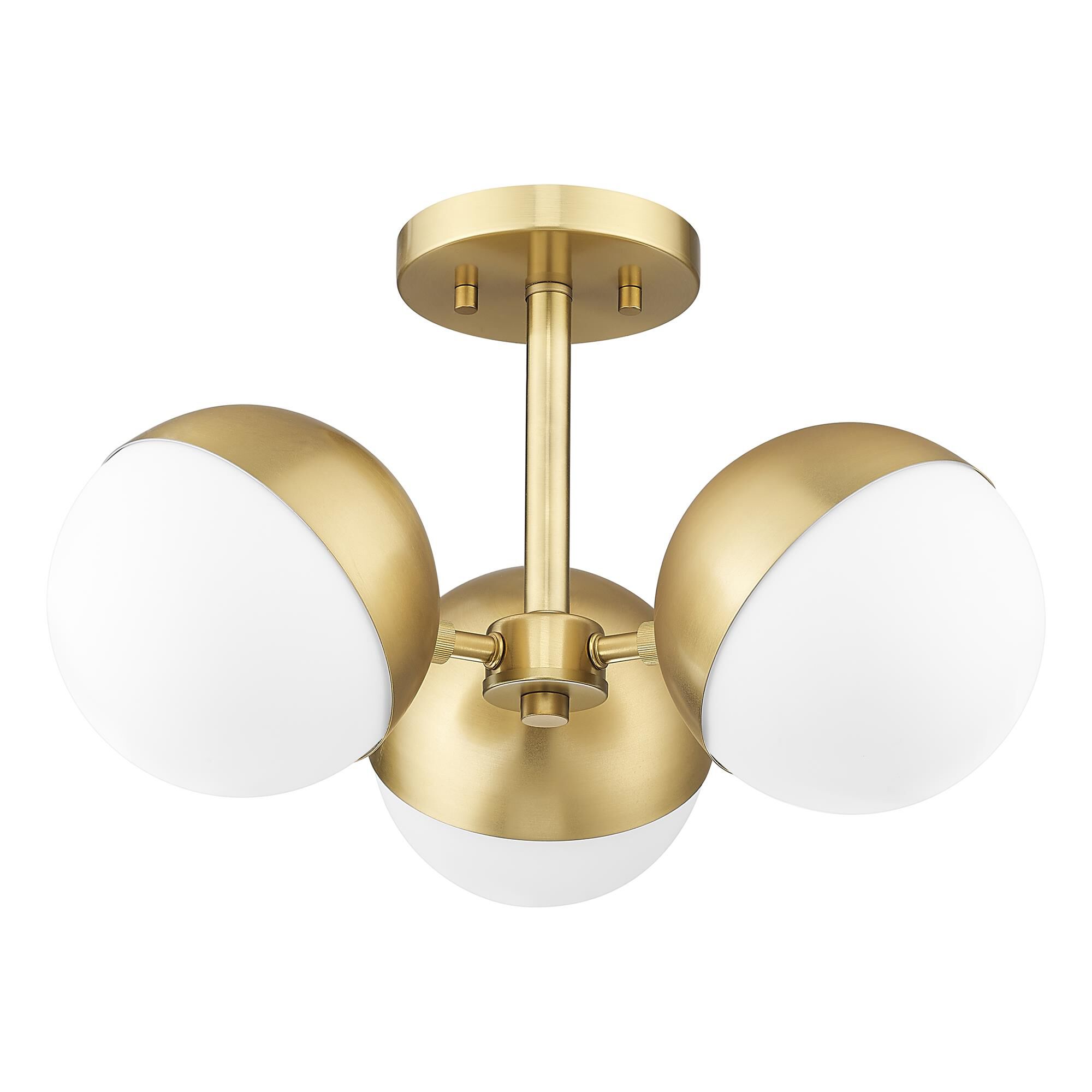 Realm Sphere 17 Inch 3 Light Semi Flush Mount,